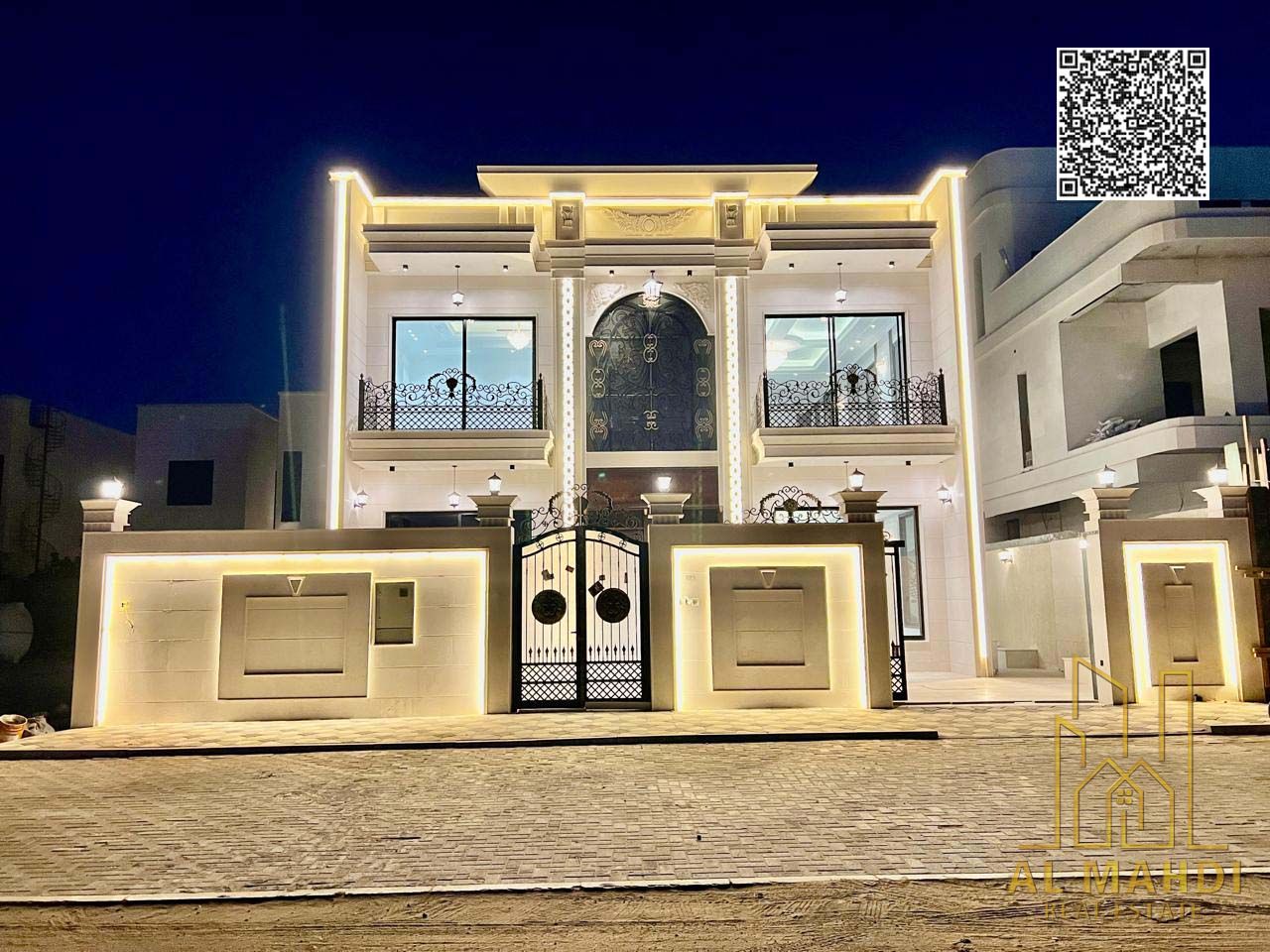 Luxury villa for sale in Al Alia Ajman 4800 sqft plot with AC included prime location and freehold ownership