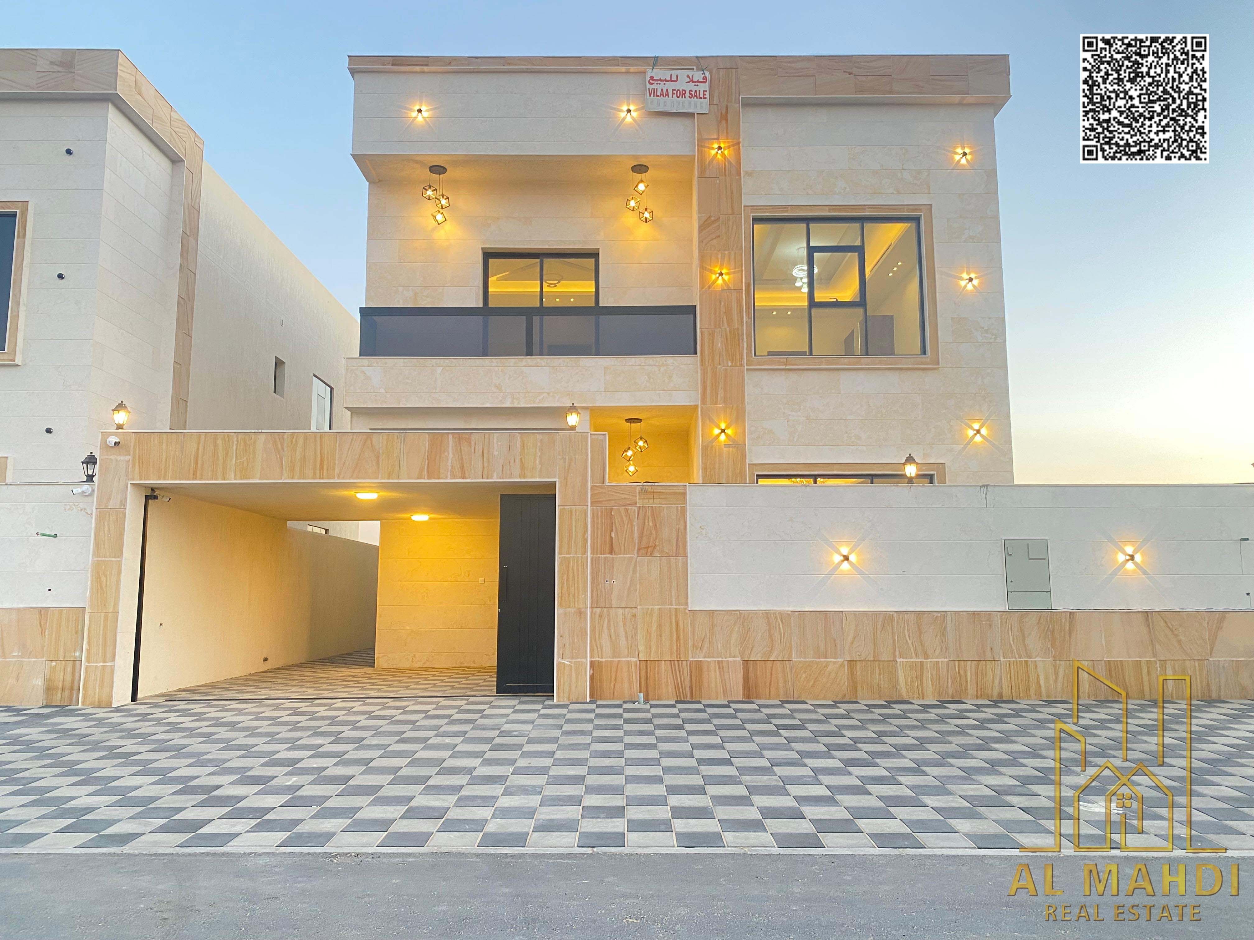 Luxury 5 bedroom villa with central AC for sale in Al Bahia Ajman registration fees included freehold for all nationalities