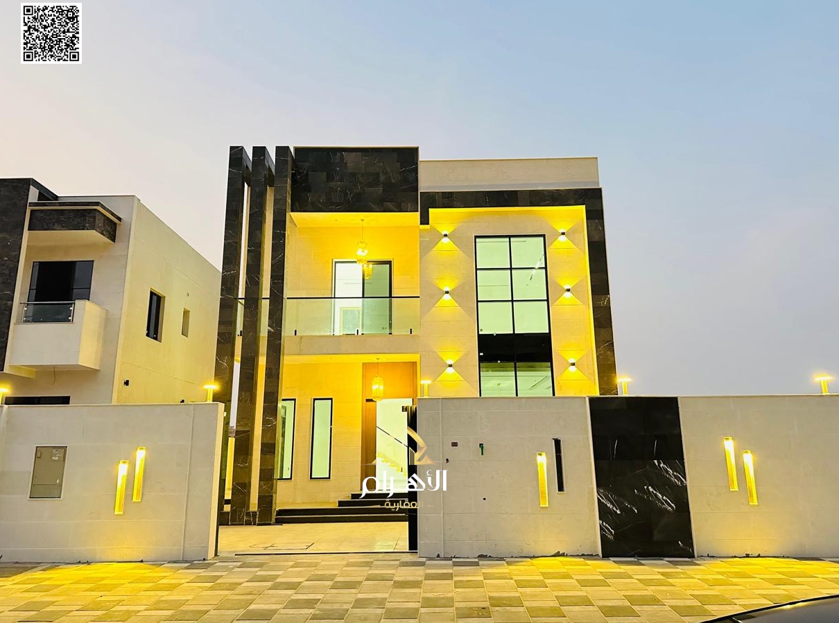 **Luxury Villa in Al Zahya – Ajman** Ready for immediate occupancy with high-end finishes and spacious interiors. **Freehold ownership for all nat