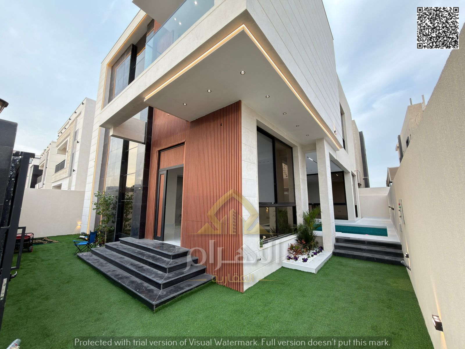 Luxury villa for sale in Al Bahia | 4 bedrooms | Private pool | Land area 3014 sq ft | Built-up area 3500 sq ft