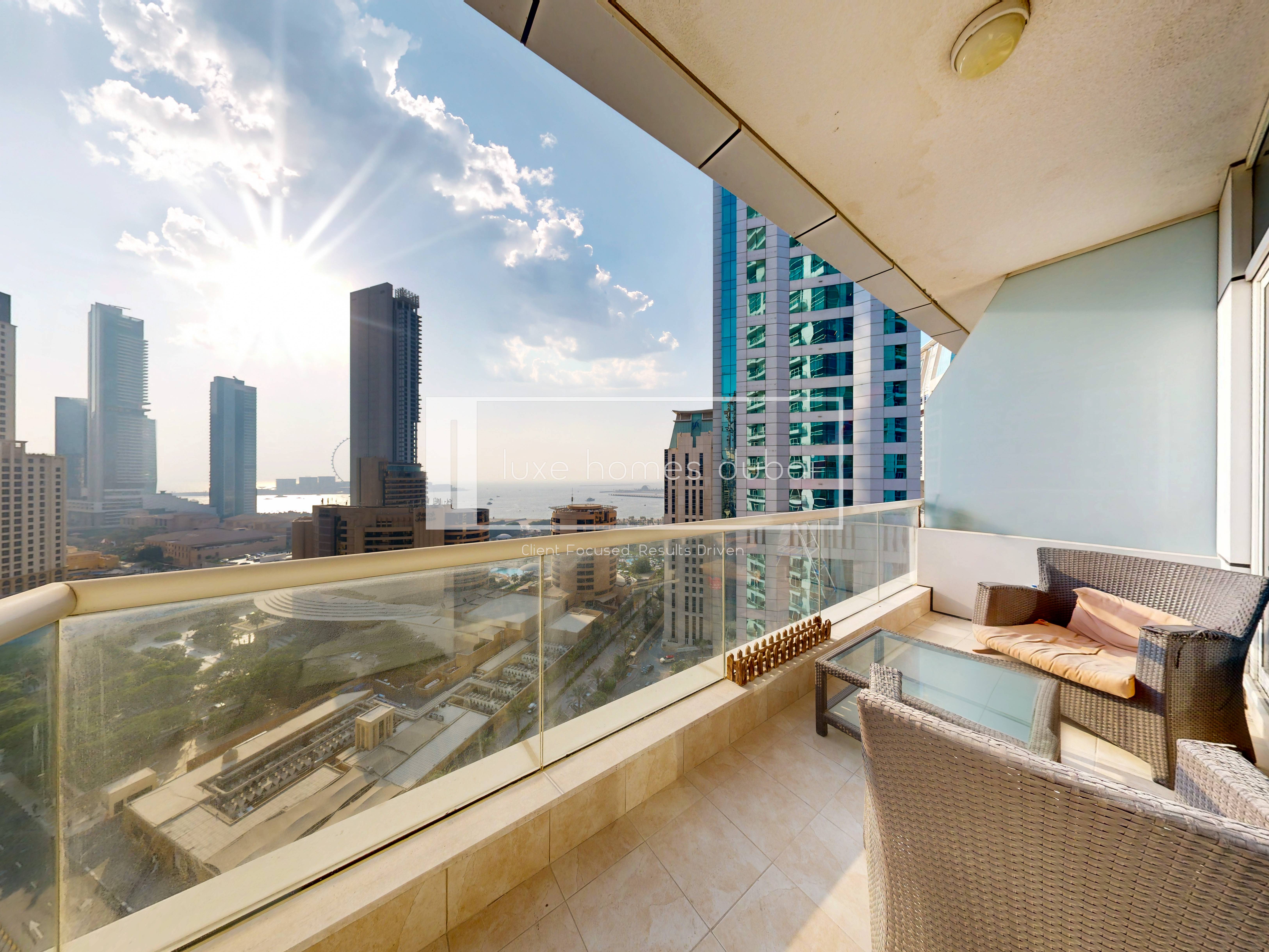 High Floor | Marina and City Views | Luxury 1BHK