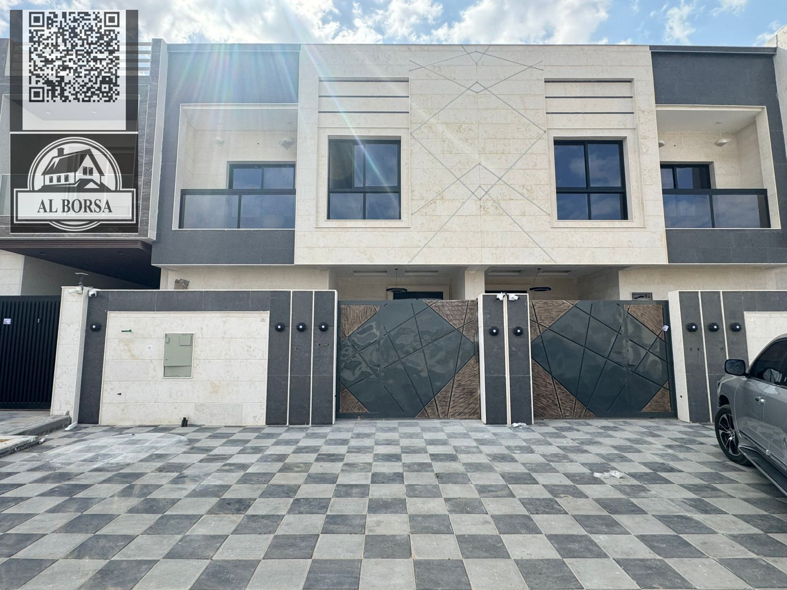 Villa for sale in Al Bahia, Ajman, on Mohammed Bin Zayed Road | 4 master bedrooms + majlis + large yard | AED 1,250,000 (negotiable)