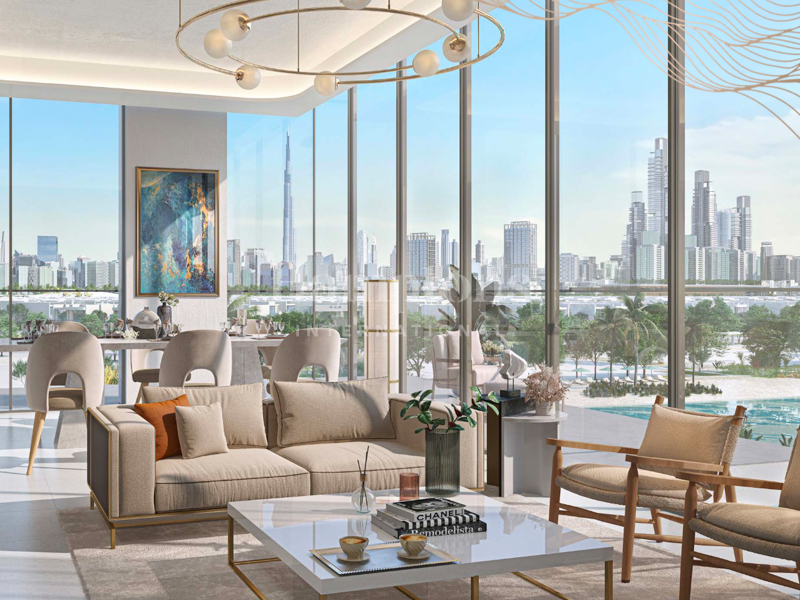 Exclusive | Full Lagoon And Burj Khalifa View