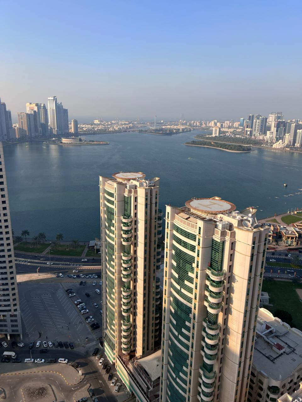 For Rent in Sharjah – Al Majaz 2 Spacious apartment with stunning sea view in a prime location 2 Bedrooms + Living Room Maid’s Room