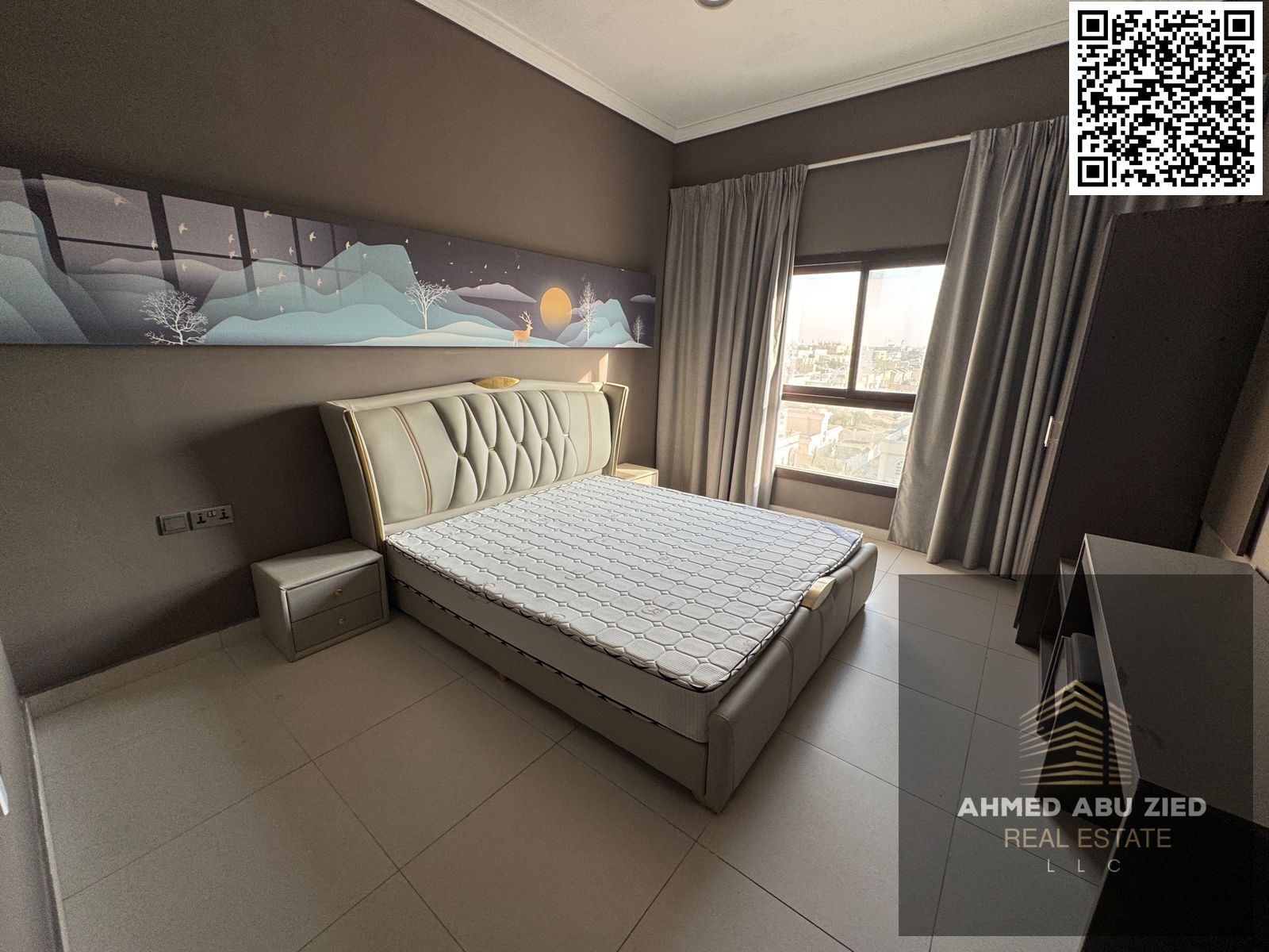 Luxury two‑bedroom apartment | Prime location near all services | Two bathrooms | Balcony with open view | Central AC | First tenant | Flexible paymen