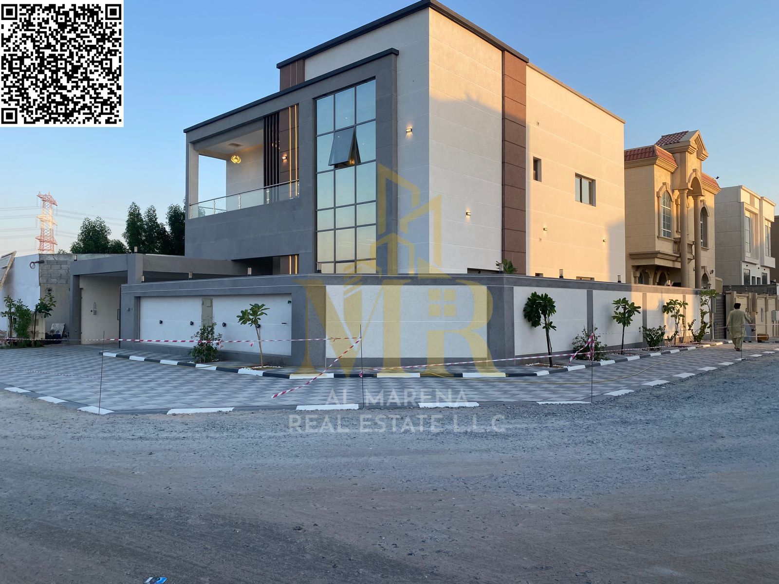 In a prime location, just steps from Ammar Street, this corner villa features two floors, five bedrooms, and comes with central or general air conditi