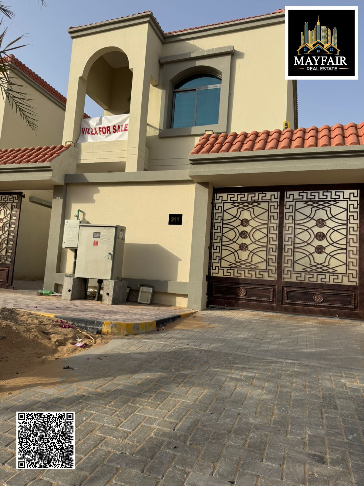 The villa includes water, electricity, air conditioning, and registration fees.