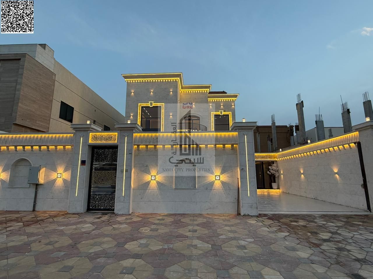 Villa for Sale in Al Muwaihat Features: • 5 Master Bedrooms • Majlis with Bathroom • Living Room with Bathroom • Main Kitchen • Maid's Room • L