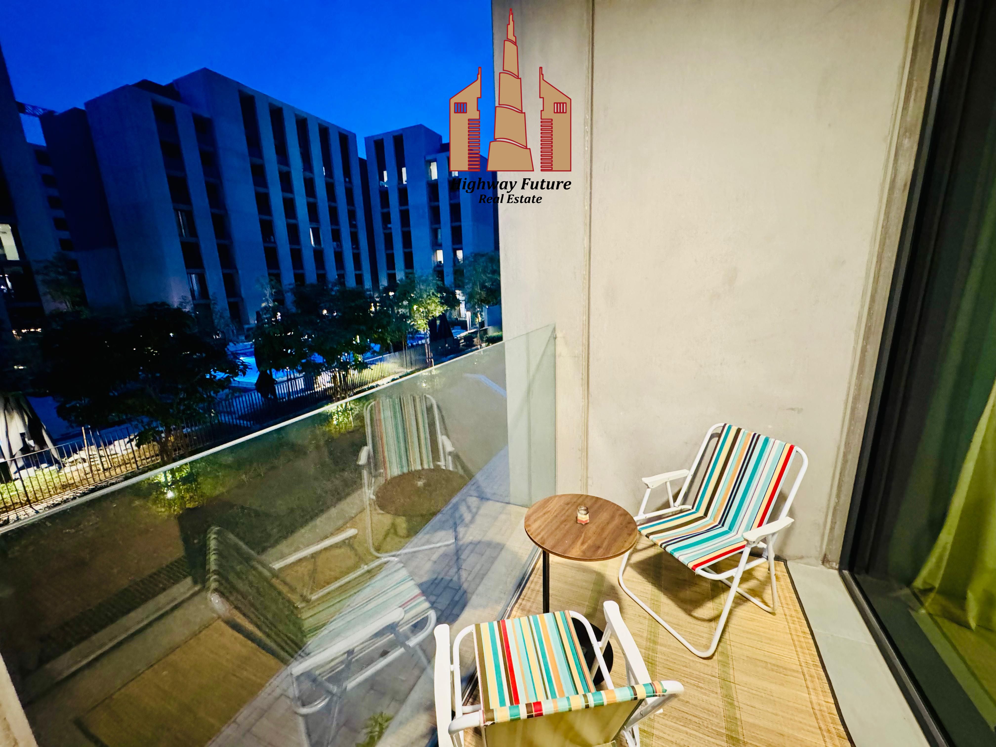Premium Fully Furnished Studio |Balcony +Pool View In Tiraz Aljada
