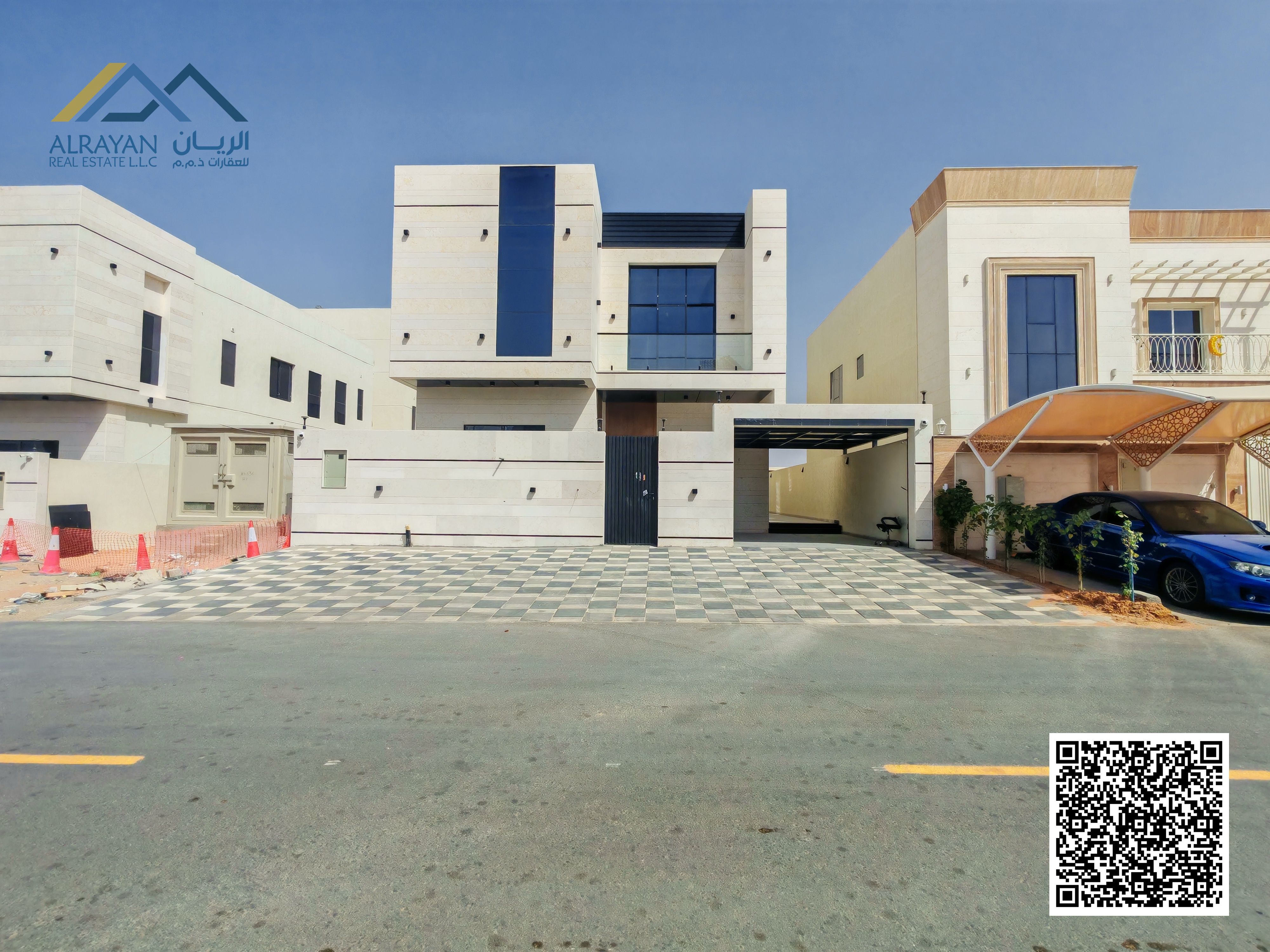 5 Master Corner White Stone Villa in Al Bustaneen Al Helio 2 100% Freehold Negotiable Price Cash Discount