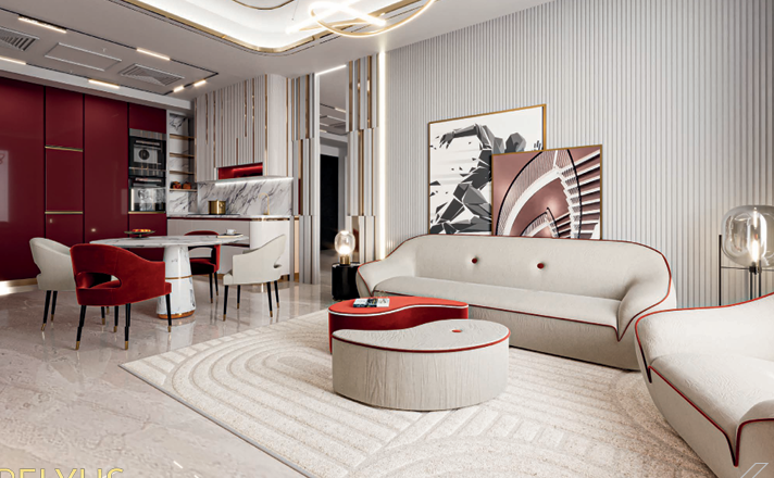 1BR + office|Below market price |High floor|Fully furnished | Investor Deal