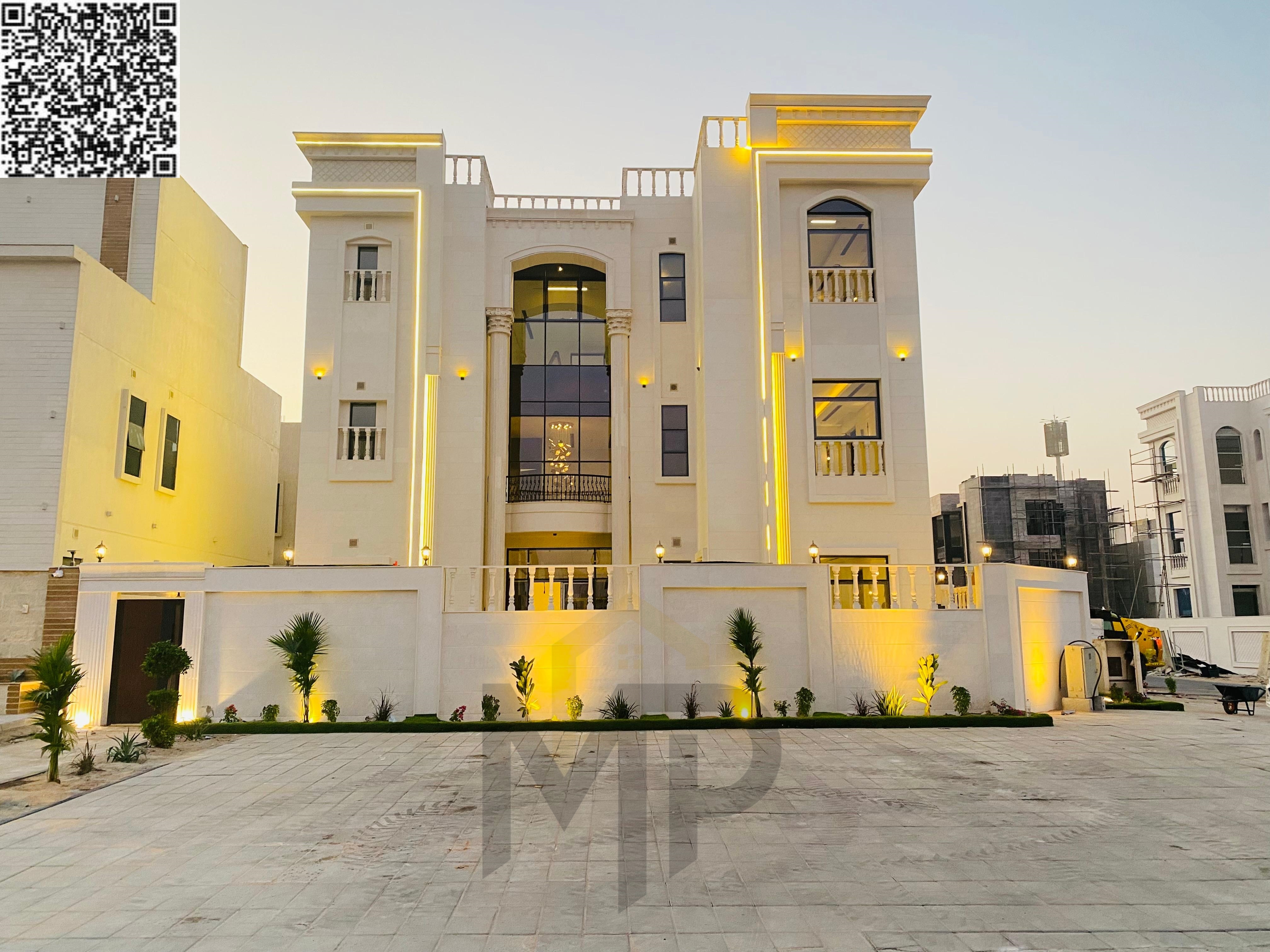 Luxury modern corner villa – two floors and a roof with a private pool, including registration, ownership, electricity, water, and air conditioning fe