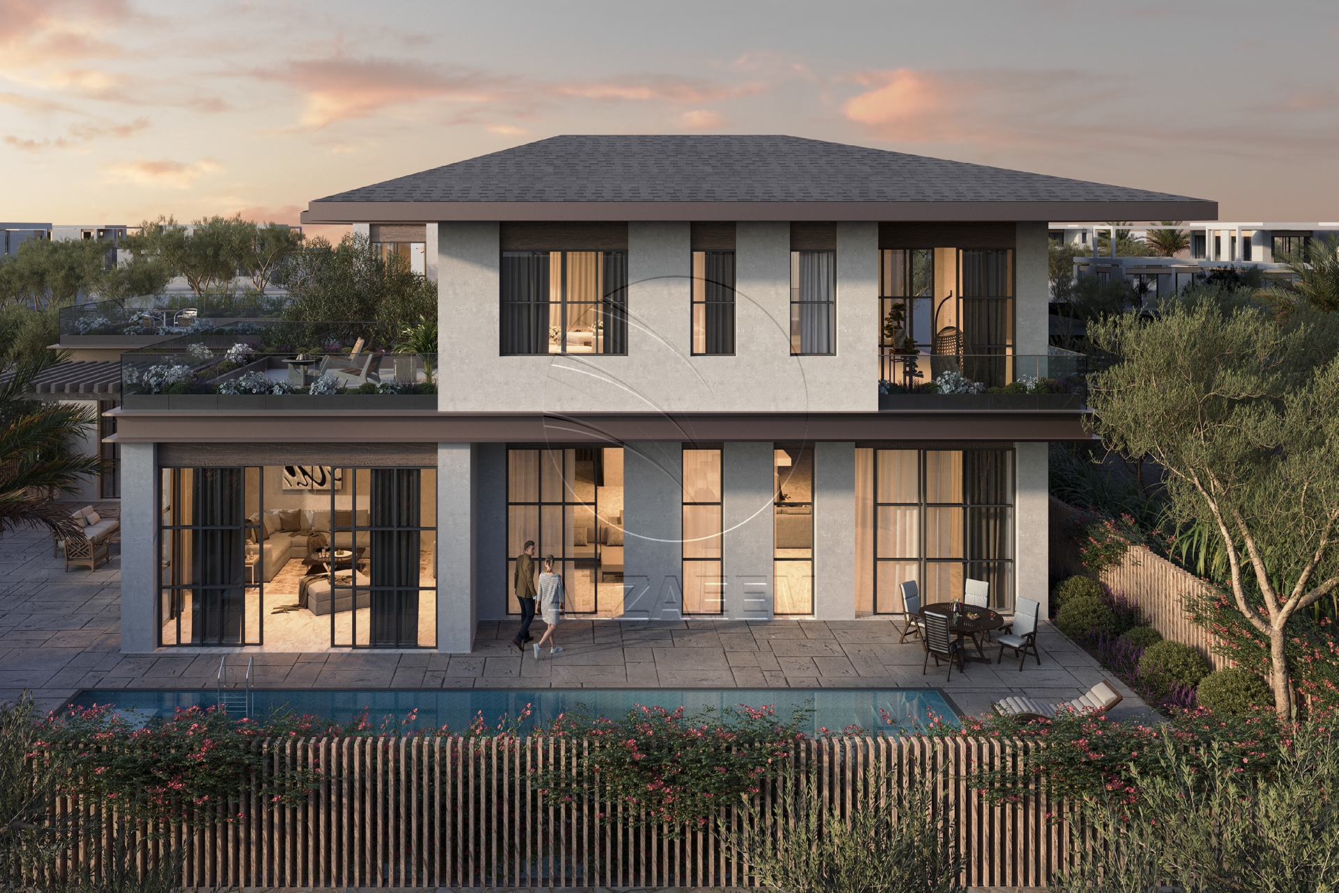 Double Row Corner | South Californian Frontage
