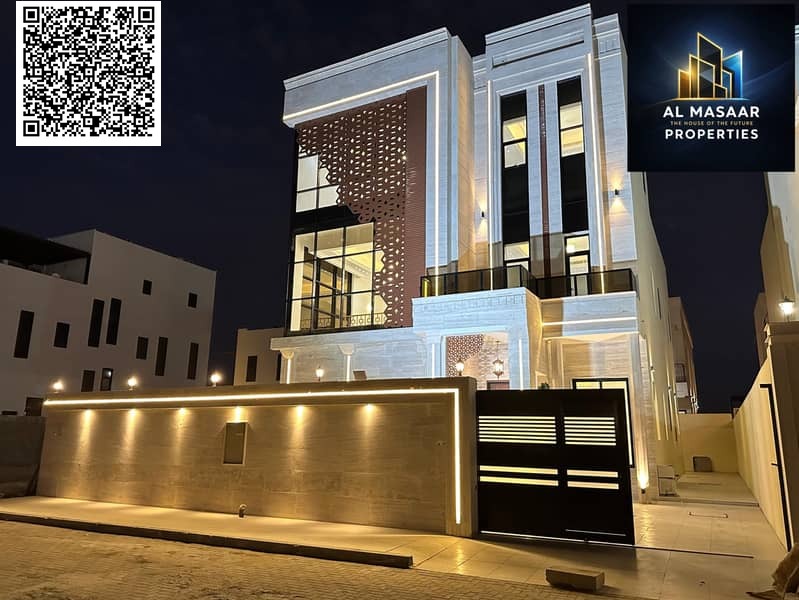Classic villa with 6 master bedrooms and a rooftop pool in Al Alia, Ajman, in a prime location