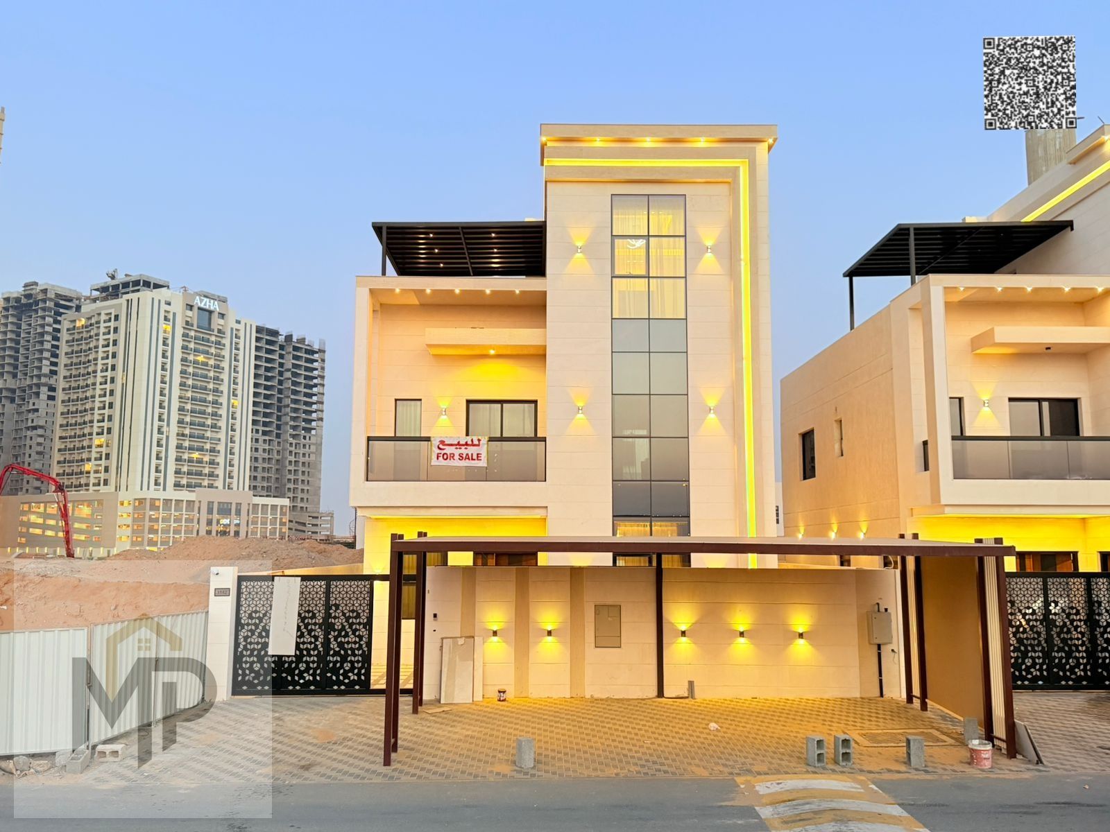 Two-storey villa with a roof, including registration and ownership fees, electricity, water, air conditioning, and furnishings, freehold