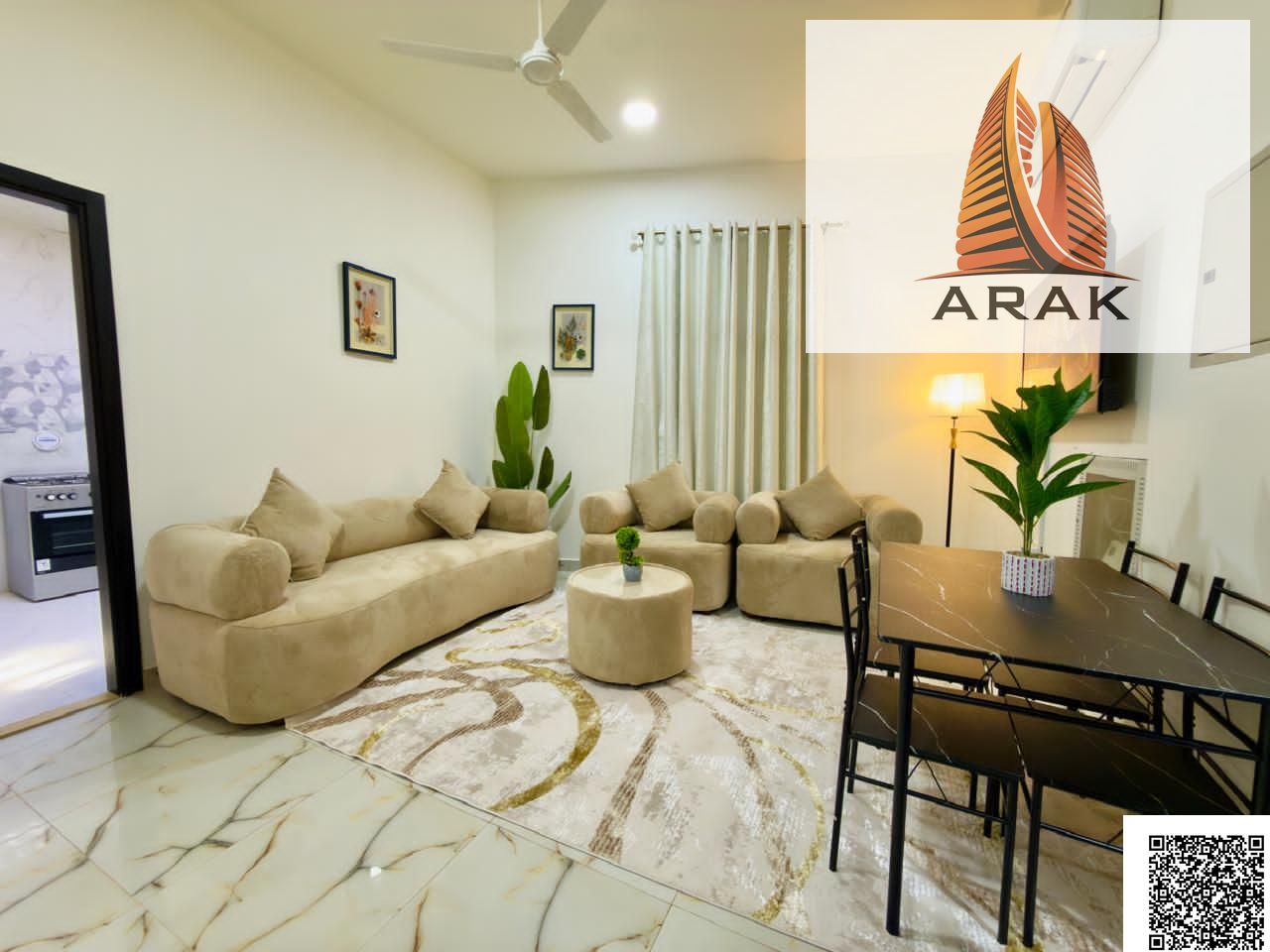 Furnished one bedroom apartment for monthly rent in Ajman, Al Rashidiya 3 area, located on Al Aqsa