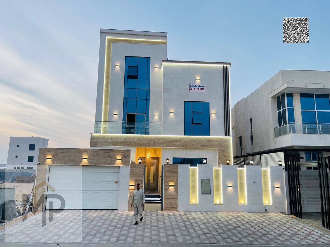 A super deluxe villa is offered for sale in the Al Bahia area. Price includes registration and title fees