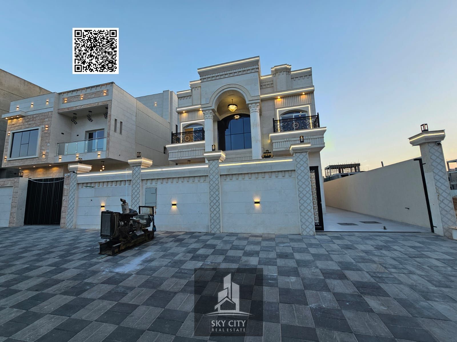 For Sale: A luxurious villa with a stunning classic design, ready for immediate occupancy. Registration fees included. Freehold.