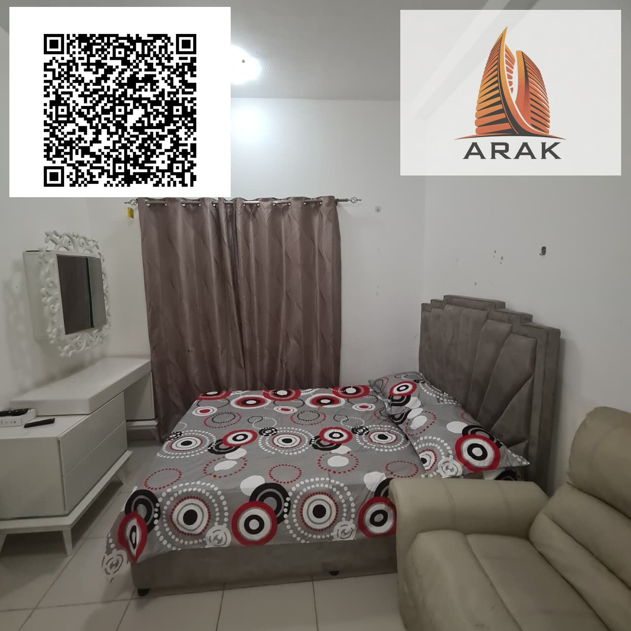 Premium Studio for Monthly Rent – More Details Location: Smart Tower Ajman – Al Helio, Ajman Studio Features: