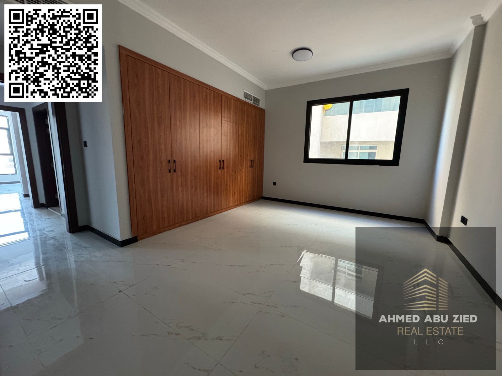 Two master bedrooms and a living room for rent in Al Muwaihat. First occupancy. Three balconies, three bathrooms, large kitchen. One month free. 4 or