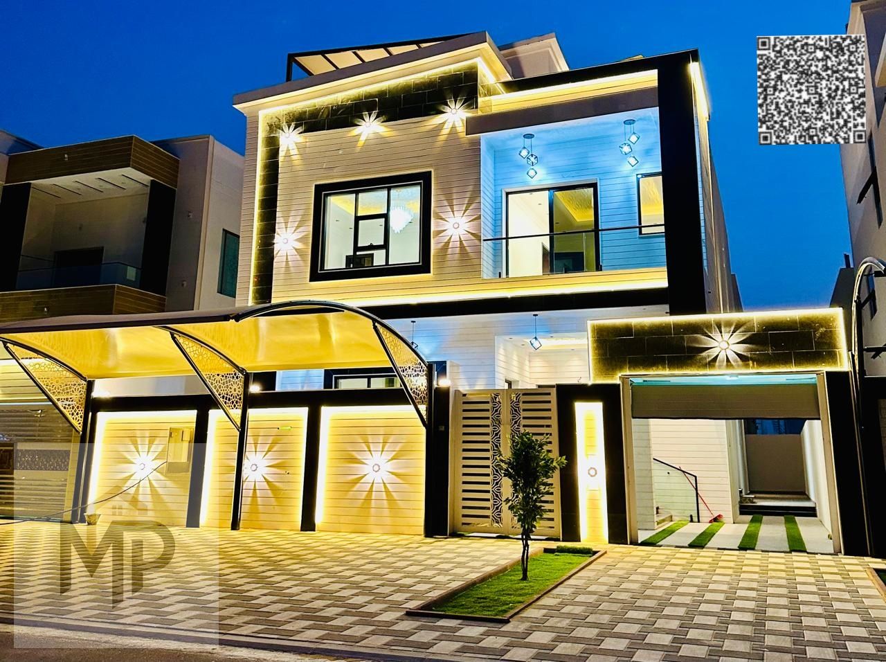 A golden opportunity! Luxury G+2 villa in Al Helio 2 - Ajman at a special price including registration fees and air conditioning.