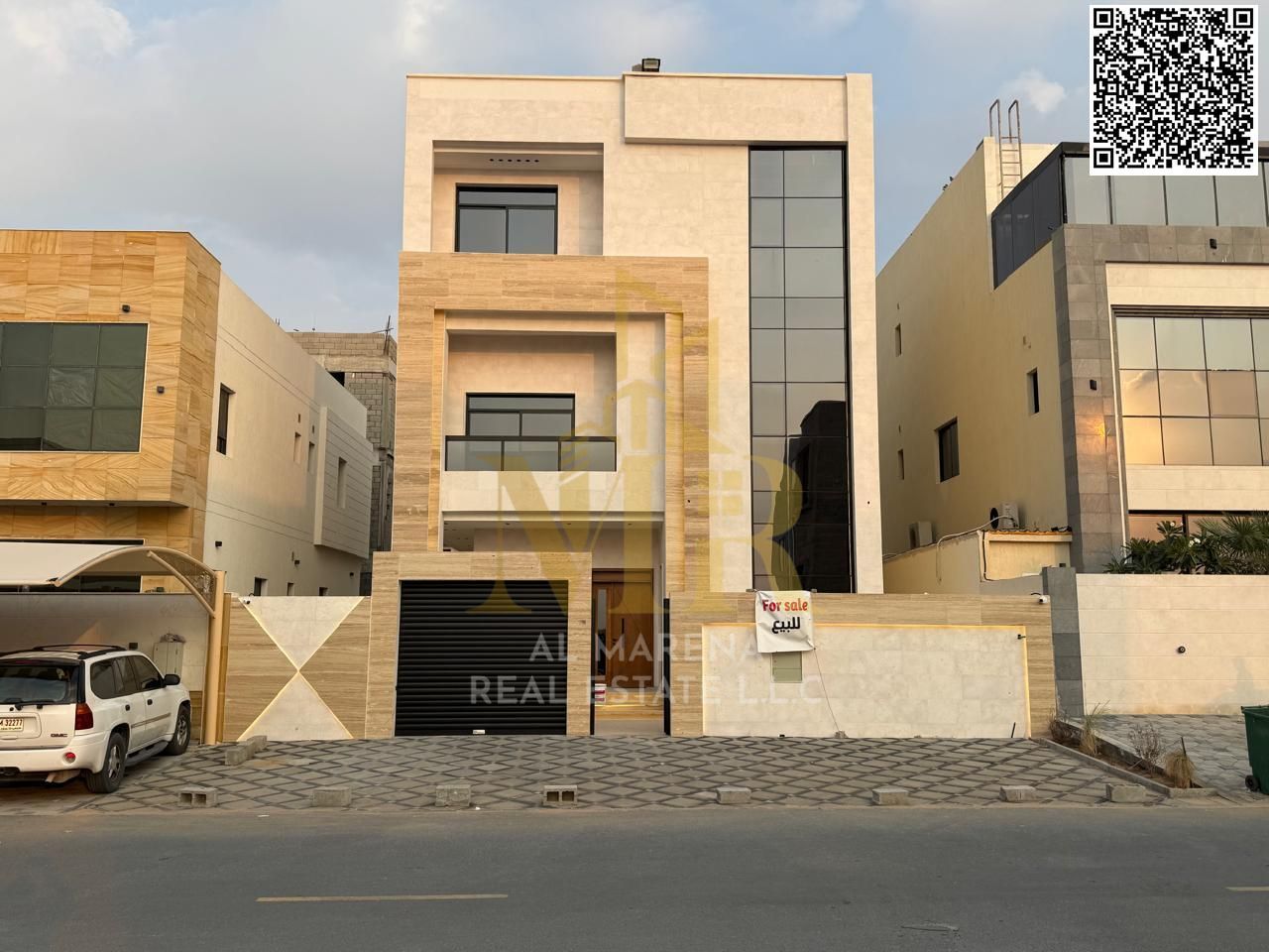 Luxury villa for sale in Al Yasmeen on a 3,014 sqft land plot, featuring a modern design and spacious layout ideal for large families seeking comfort