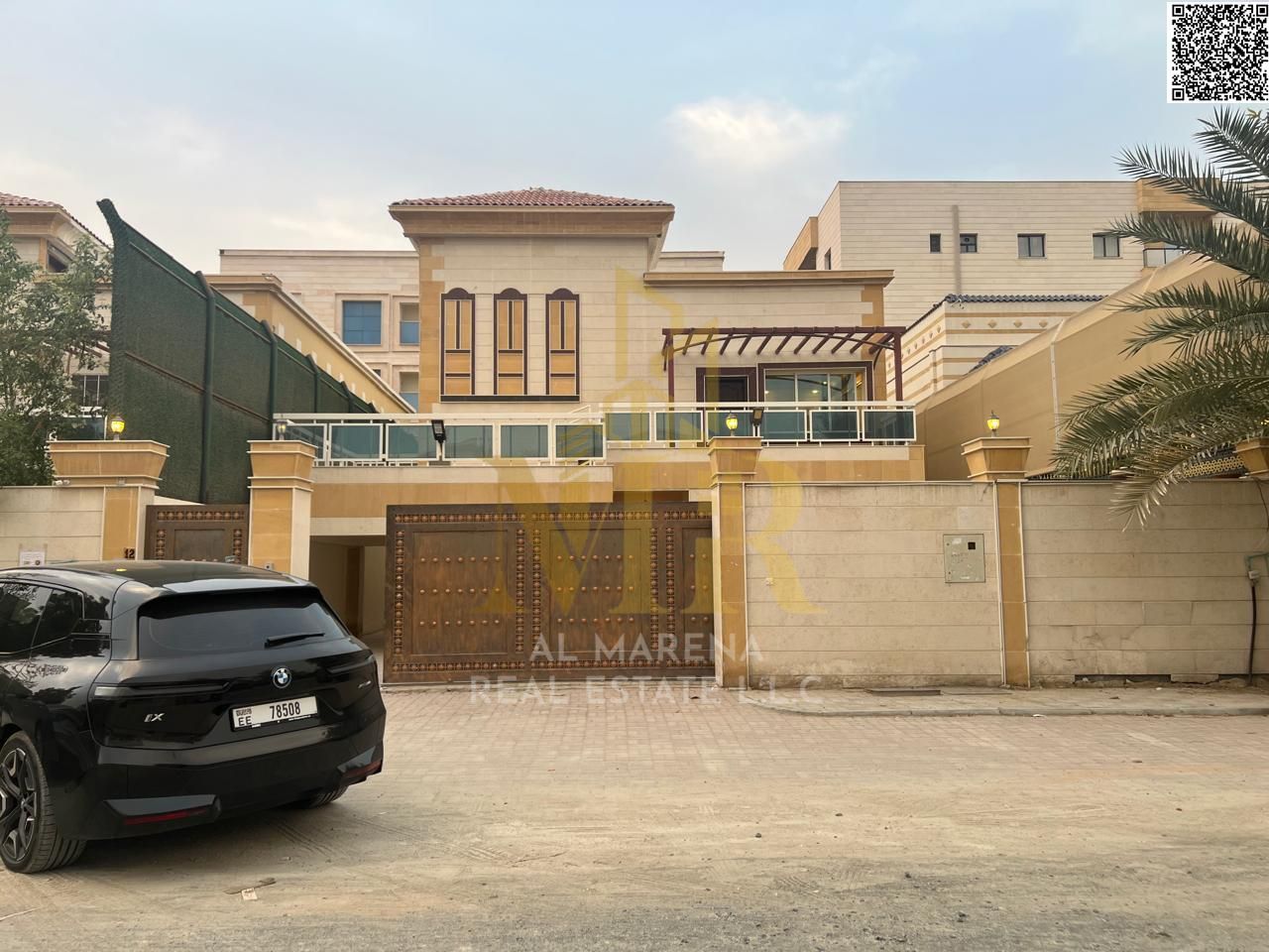 Villa for sale in Al Muwaihat 2, Ajman - two floors and a roof, 6 master bedrooms, a majlis, a living room, and a maid's room - price includes electri