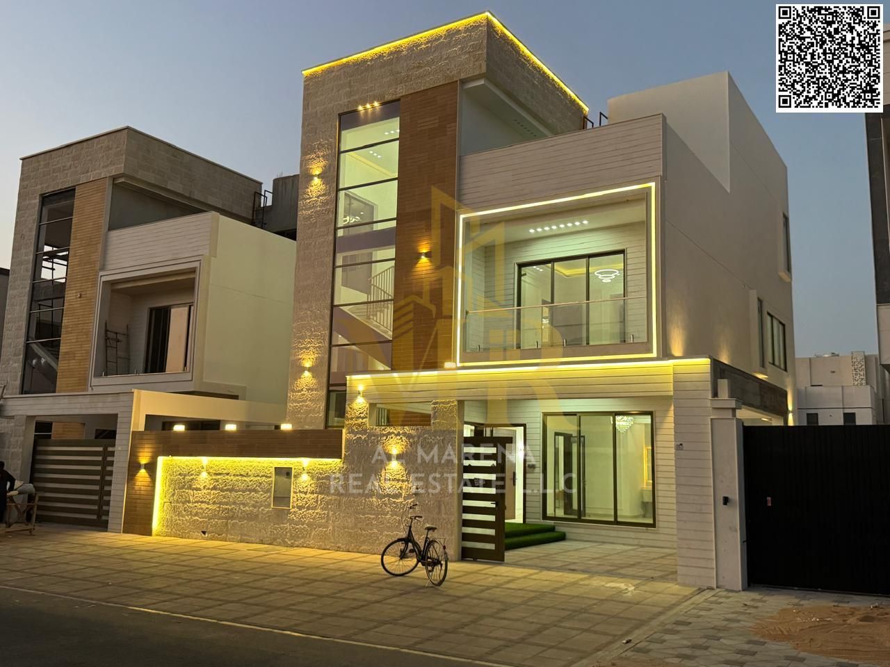 Elegant Villa for Sale in Al Bahia – Ajman Two Floors + Rooftop | 6 Master Bedrooms | Majlis & Living Room | Registration Included