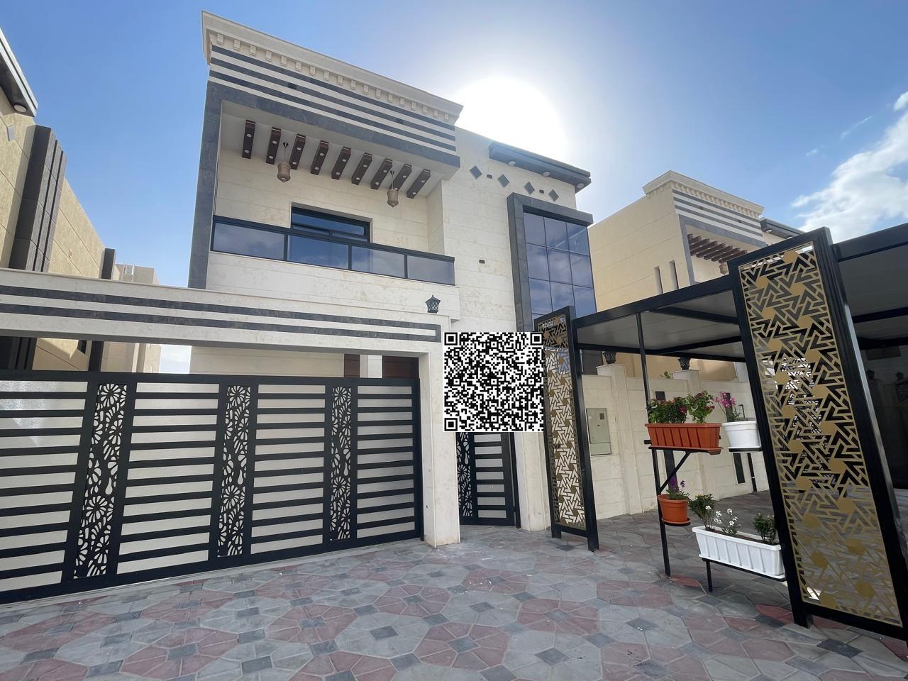 Villa for sale in Al Bahia area, Ajman. Land area 3014 sq ft. 5 bedrooms, majlis, living room, maid's room. Electricity and water connected. Central