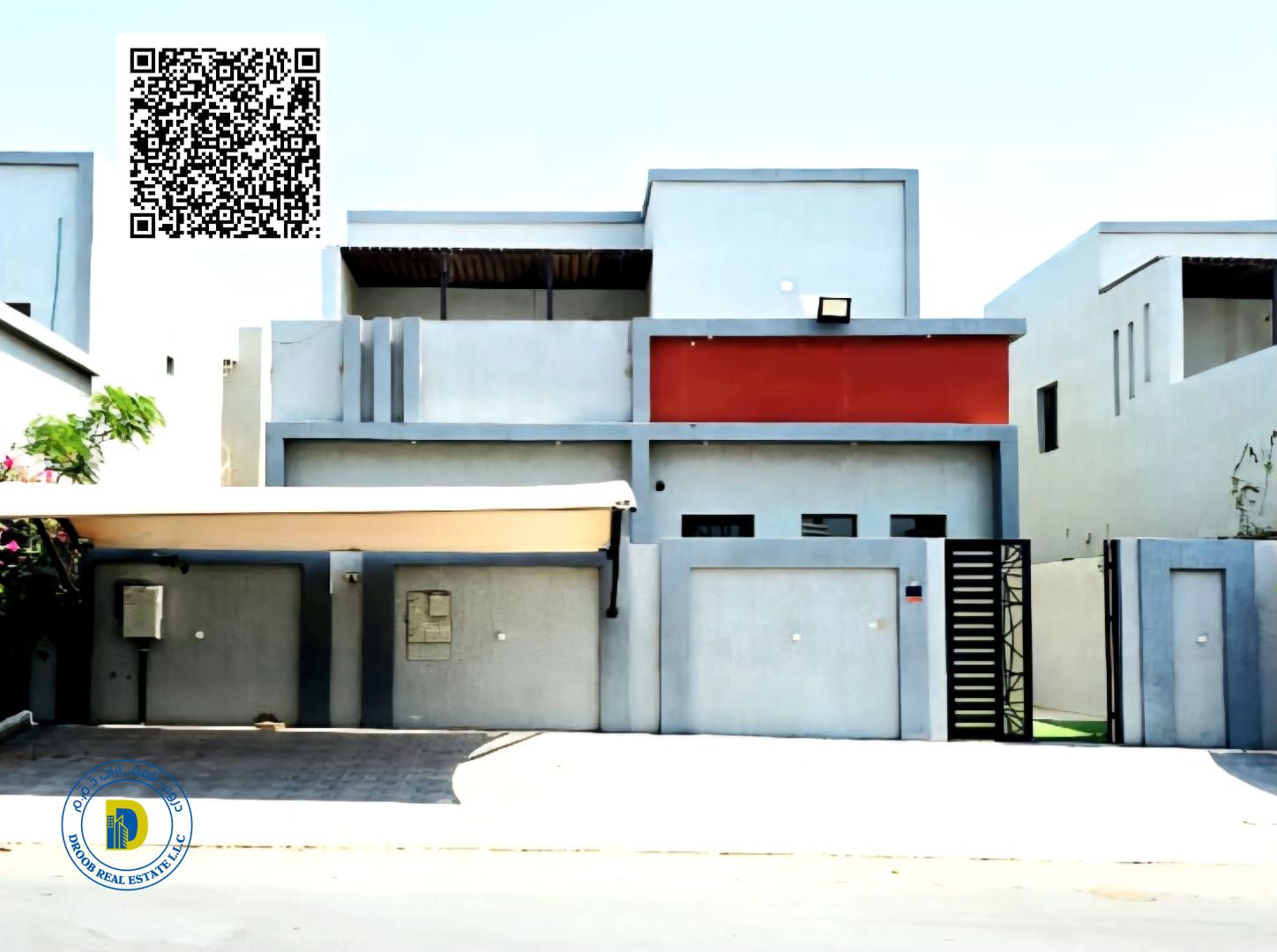 The price includes water, electricity and air conditioning. Modern villa, 4 rooms, prime location in Al Yasmin.