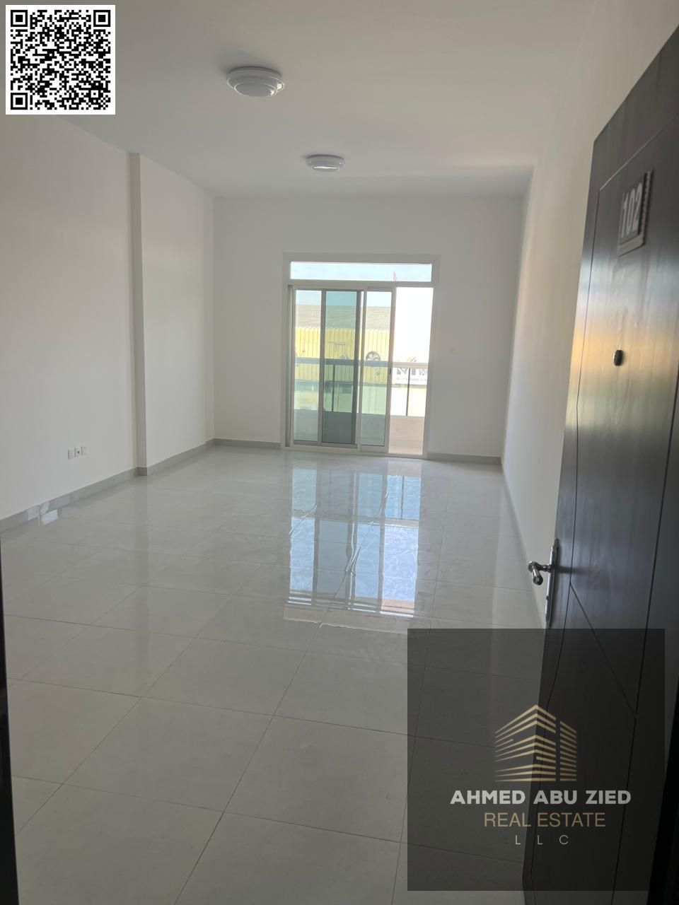 Two bedrooms and a living room, both bedrooms are master suites, with a laundry room and balcony, and three bathrooms in Al Jurf 2.