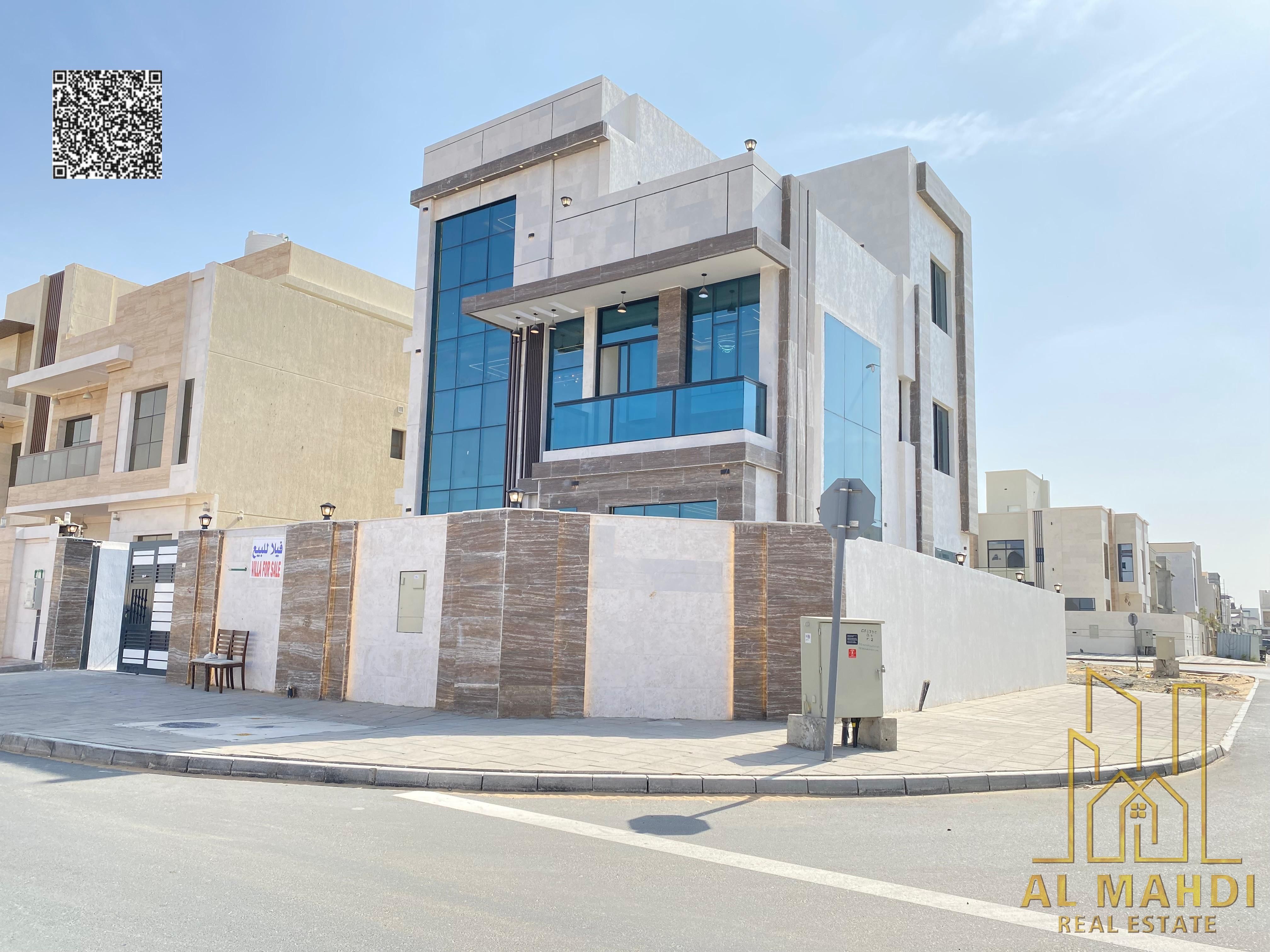 Luxury Corner Villa for Sale – Modern European Design | Al Bahya Area Exclusive corner villa with a modern European design, high-end finishing,