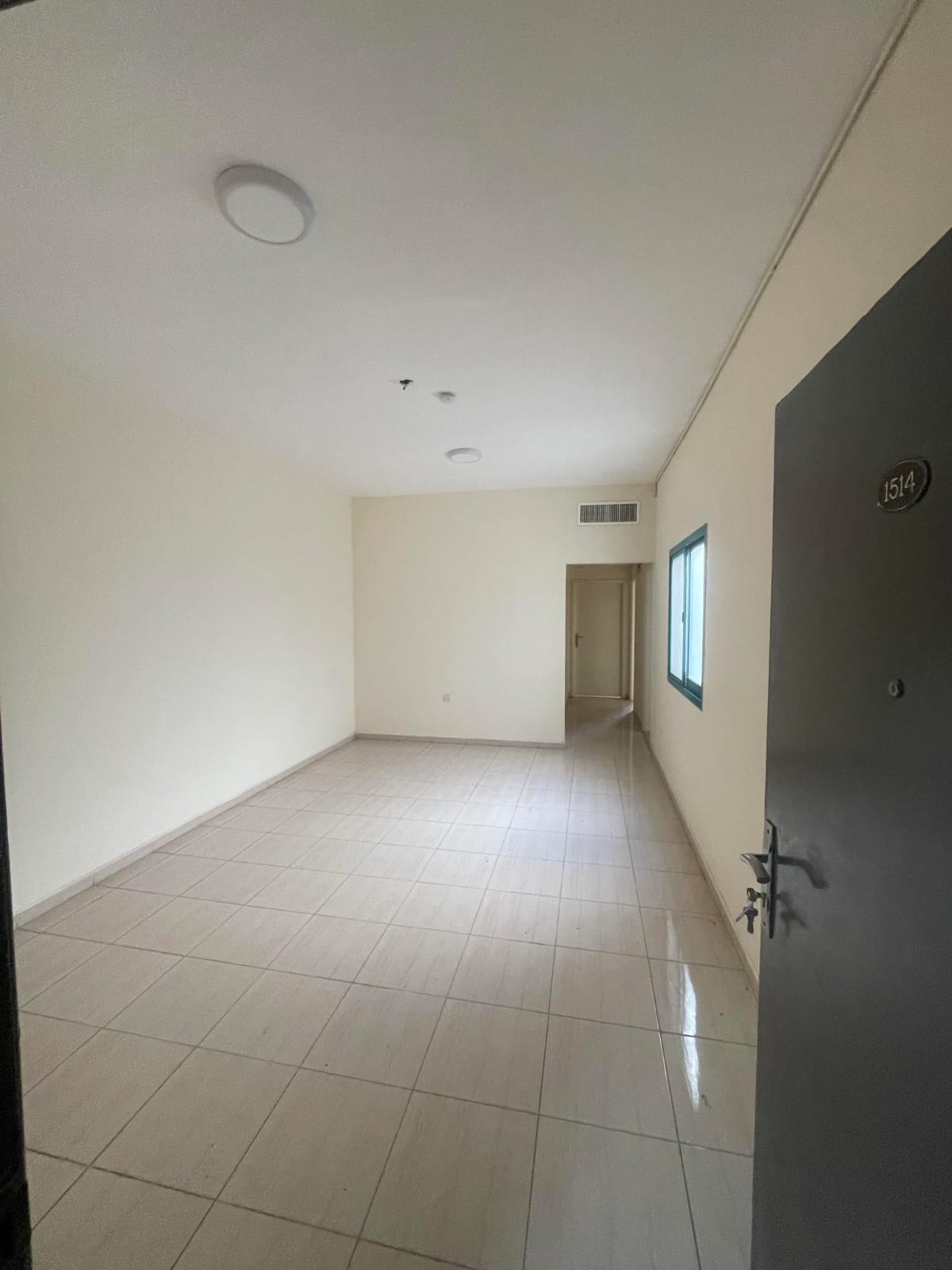 For rent in Al Qasimia (Al Nadd): 2BR + hall, 2 baths, balcony, central AC, spacious layout, very close to Al Jubail bus station.