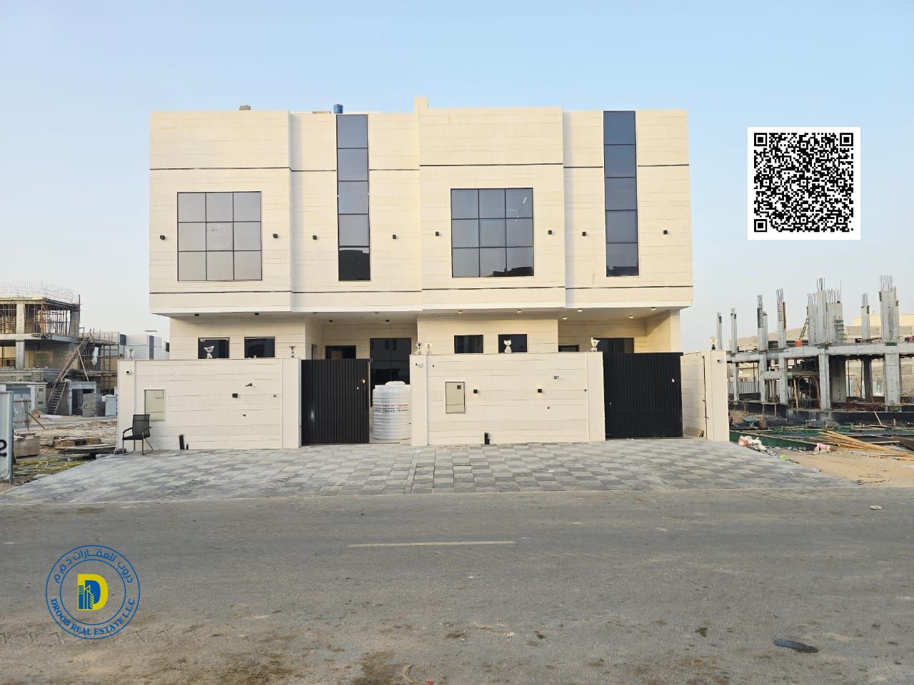 Artist's location in Al Bahia, luxury villa with 5 rooms and a roof, registration fees included