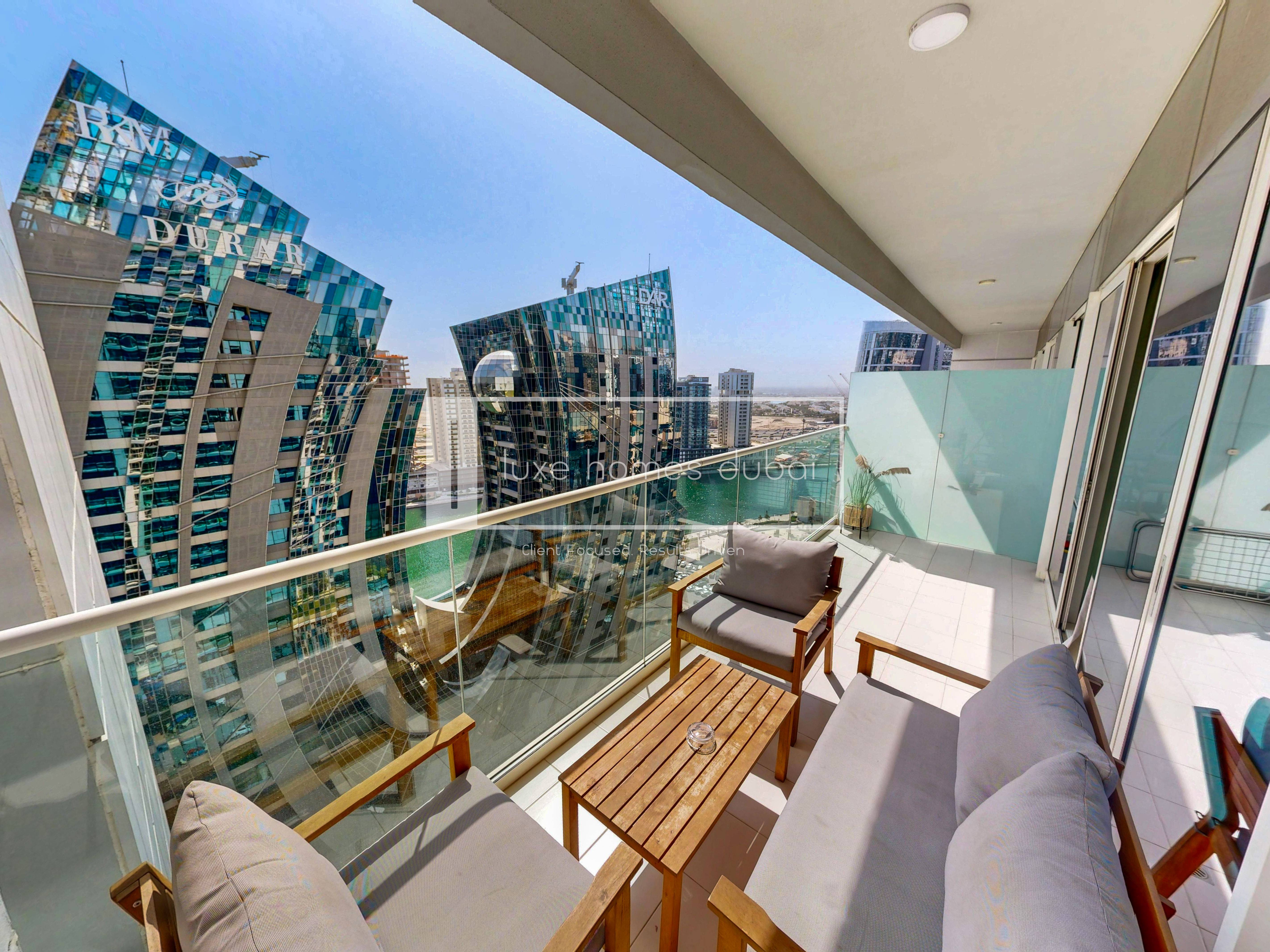 High Floor | Canal View | Furnished 1BR