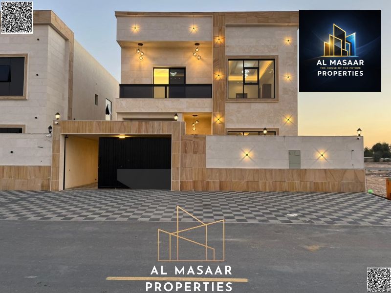 A villa with a price including registration and ownership fees on the main street, ready to live in, in the most prestigious areas of Ajman. Freehold