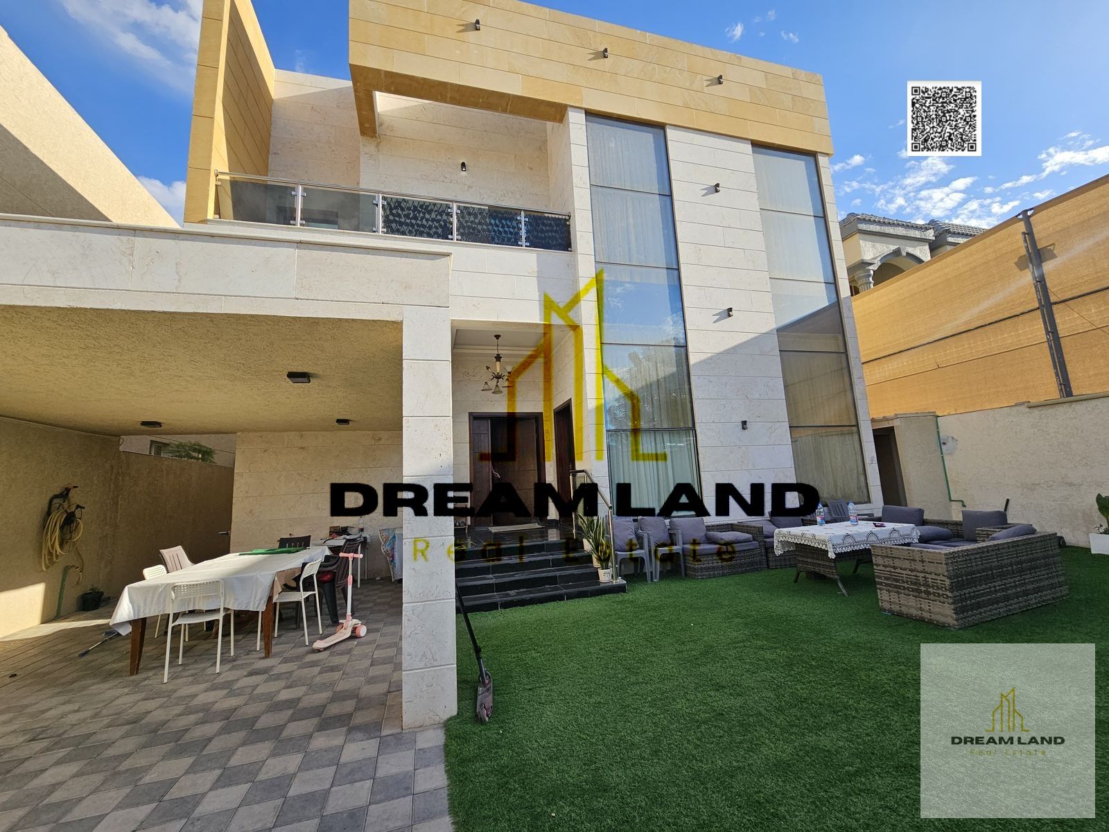 Including water, elc, and AC, Amazing furnished villa, consists of 5 master bedrooms with built in wardrobes and 2 reception halls, now for sale