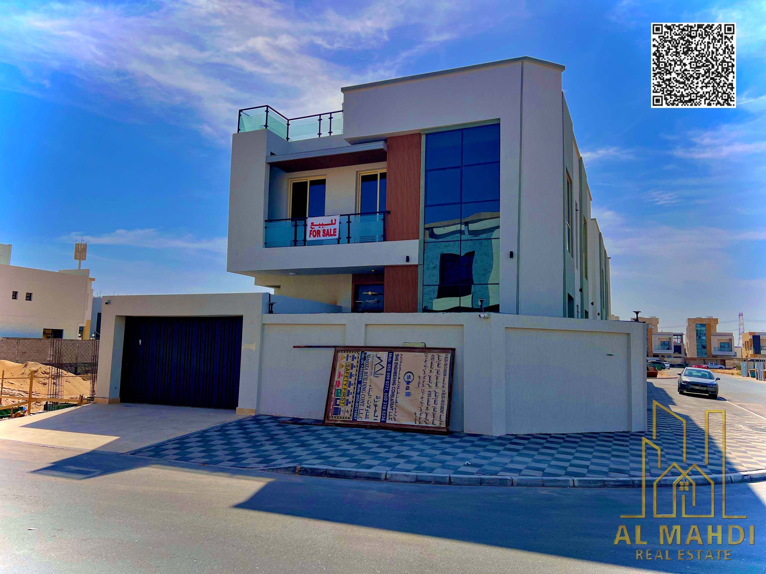 Corner luxury villa with rooftop and spacious family layout in Princess Village Al Yasmine Ajman ideal for premium living and investment