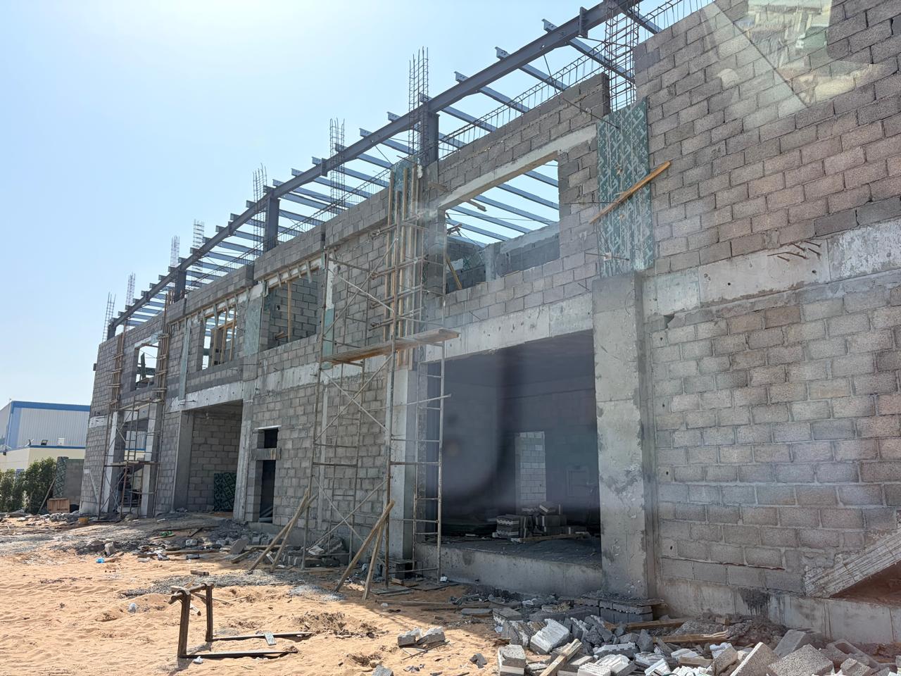 32 AED Per SQFT, ROAD FACING // HIGH POWER 593KW BRAND NEW 43,578SQFT for Land with Warehouse Rent in New Modern Industrial Area, Umm Al Quwain.