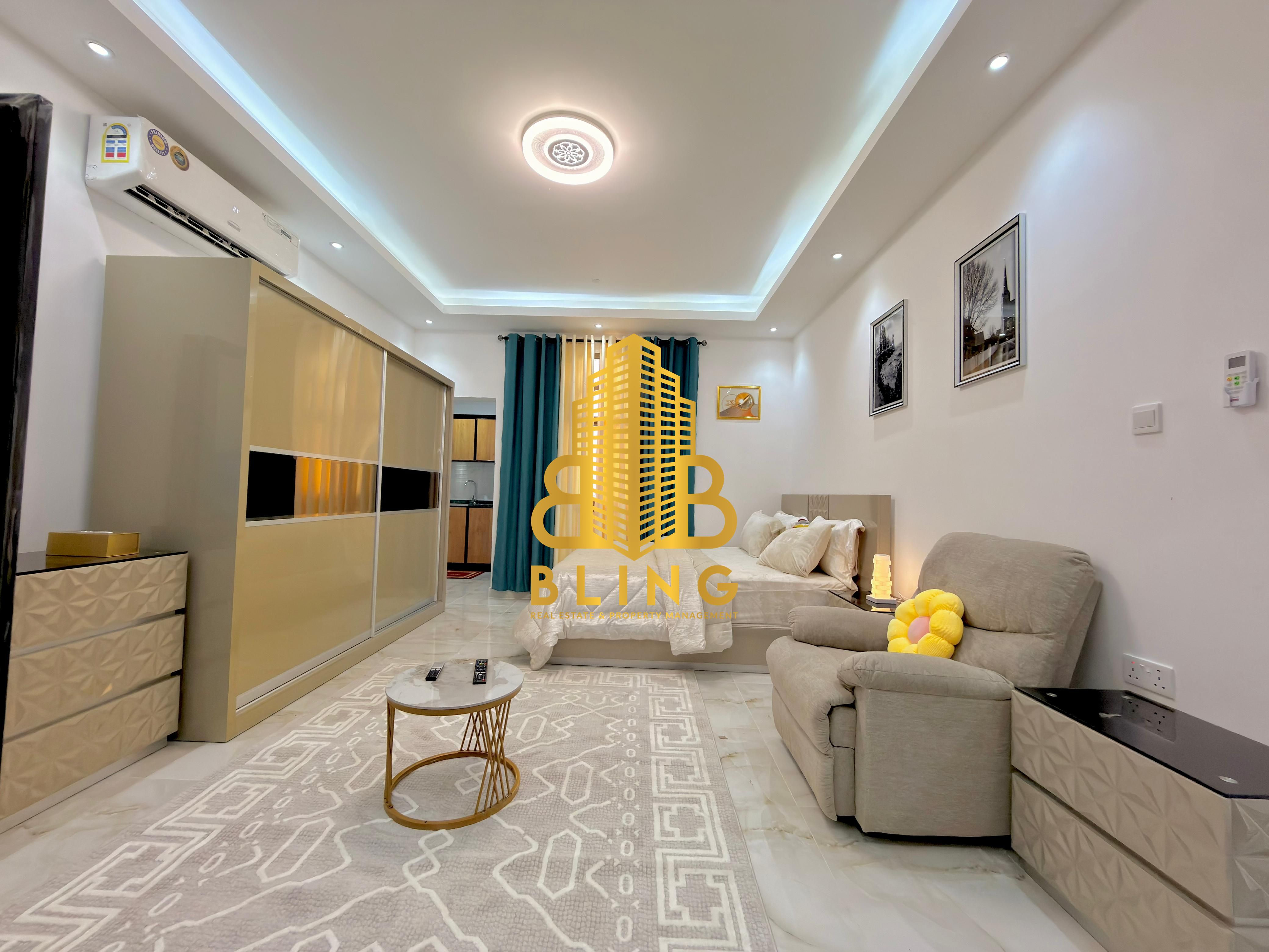FULLY FURNISHED!! Studio Apartment With Closed Kitchen & Built-In Cupboards