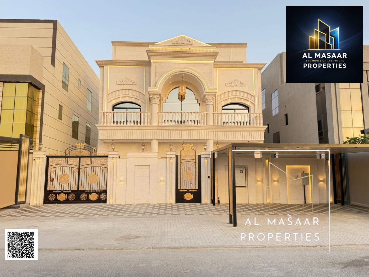 Luxury villa in Al Alia, Ajman, ready for immediate occupancy with high-end finishes and spacious living areas. **Freehold ownership for all nationali
