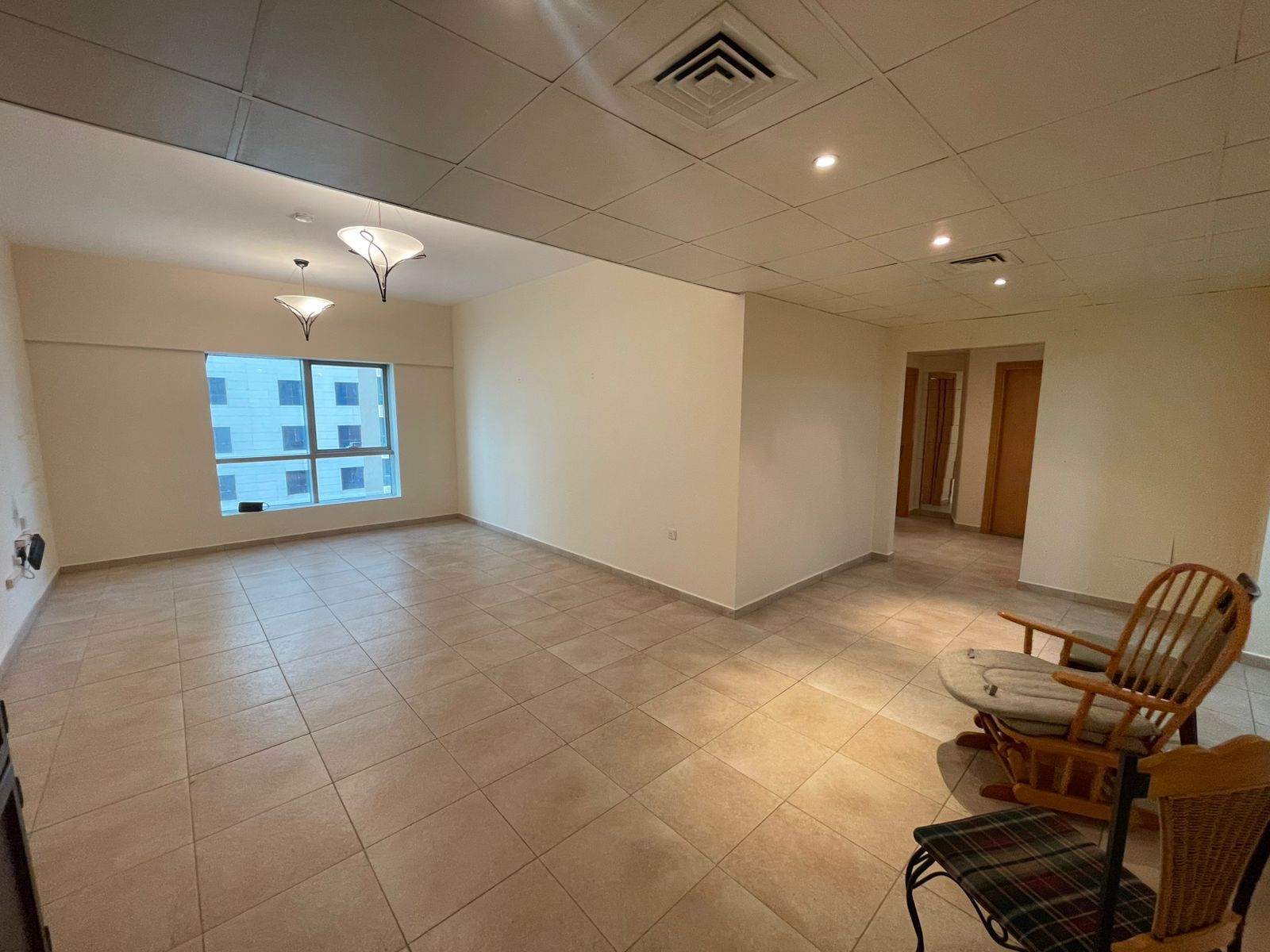 The most beautiful two-bedroom apartment with an open view, modern finishing, built-in wardrobes, free A/C, free parking, and free gym & pool. Prime l