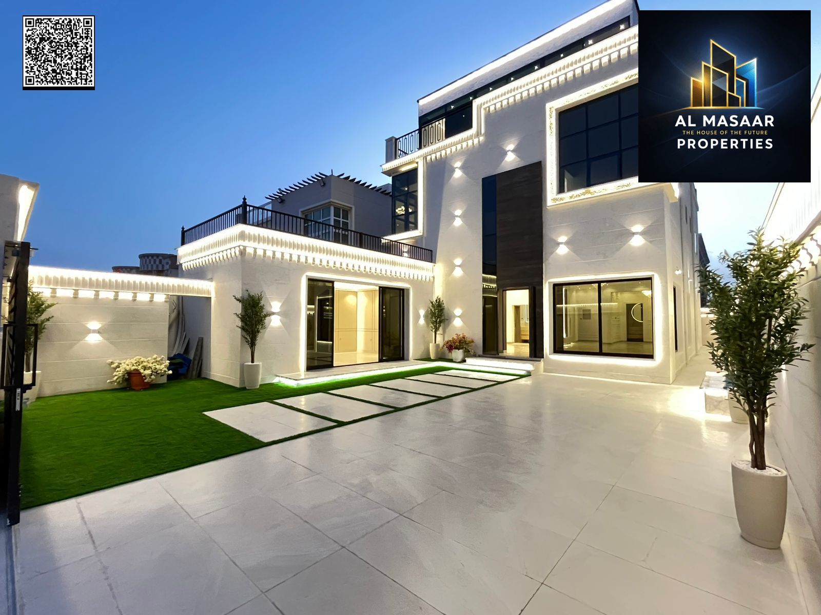 A villa with custom finishing, two floors, a roof, an external annex, and a garden. The price includes electricity, water, and air conditioning. Freeh