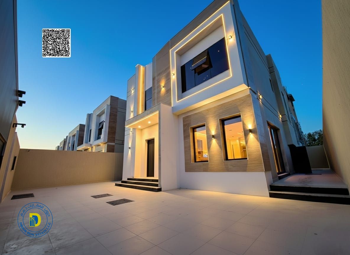 For sale in Al Helio 1, Ajman: 3-bedroom villa, including registration fees, electricity, and water. Bank financing . Freehold for all nationalities.