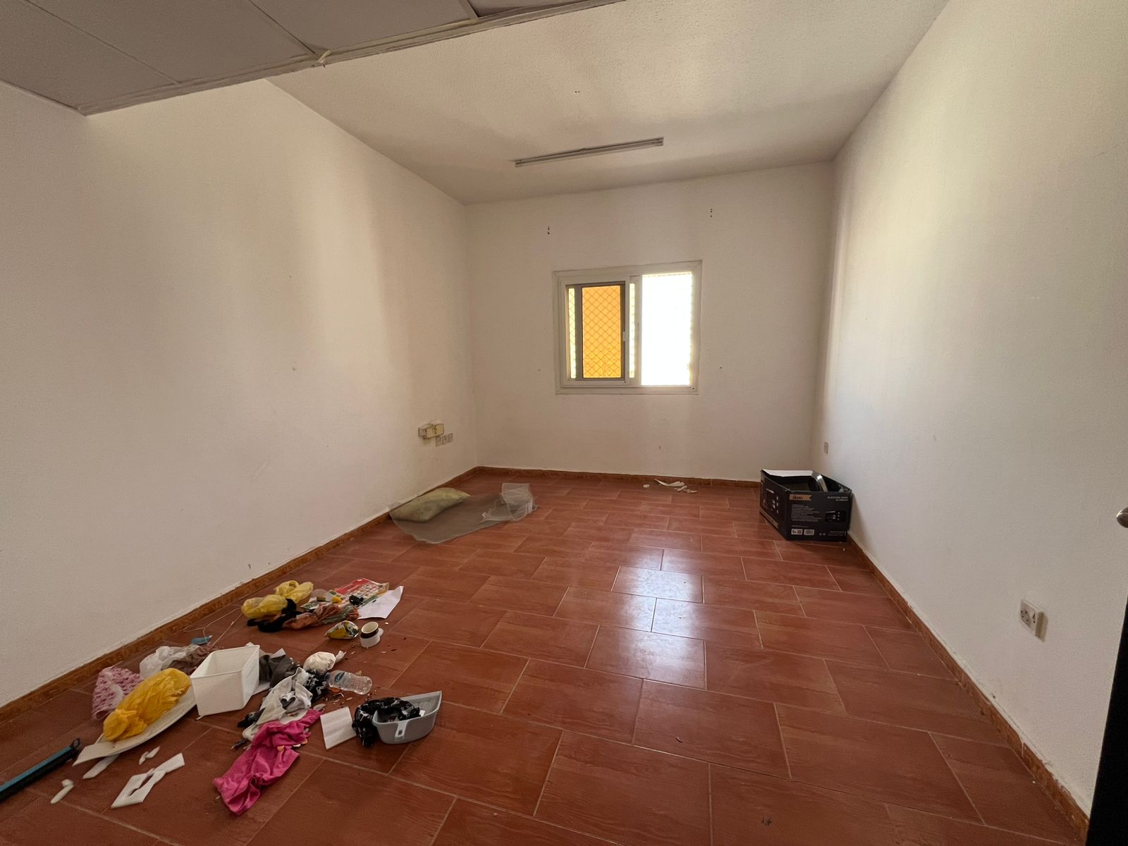 Lowest priced 2BR in Sharjah, central AC, prime location, parking beside building, close to Al Mubarak Center, ready to move in