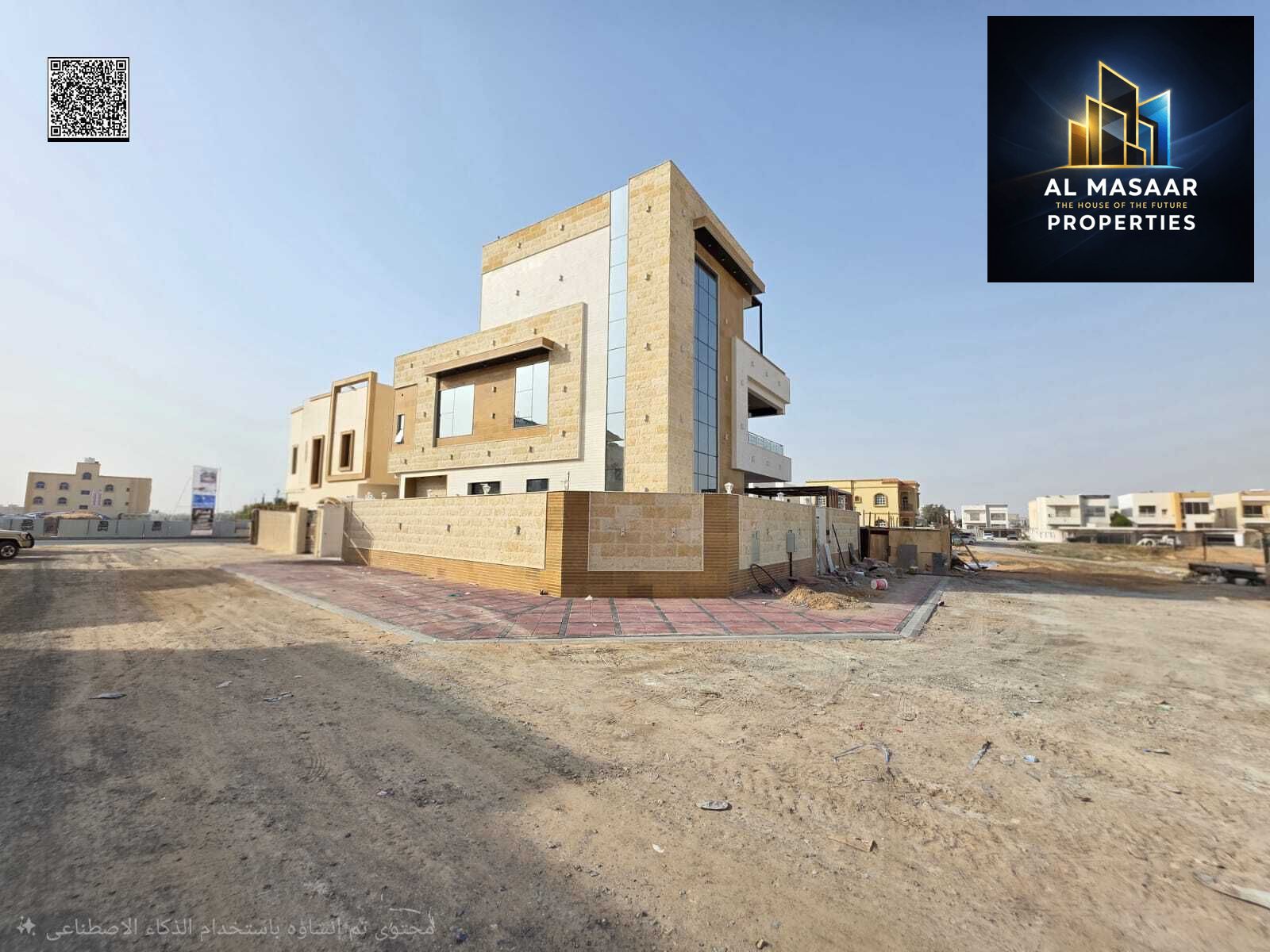 Corner villa directly on the main road with a swimming pool, rooftop terrace, and space for elevator installation, at a special price including electr