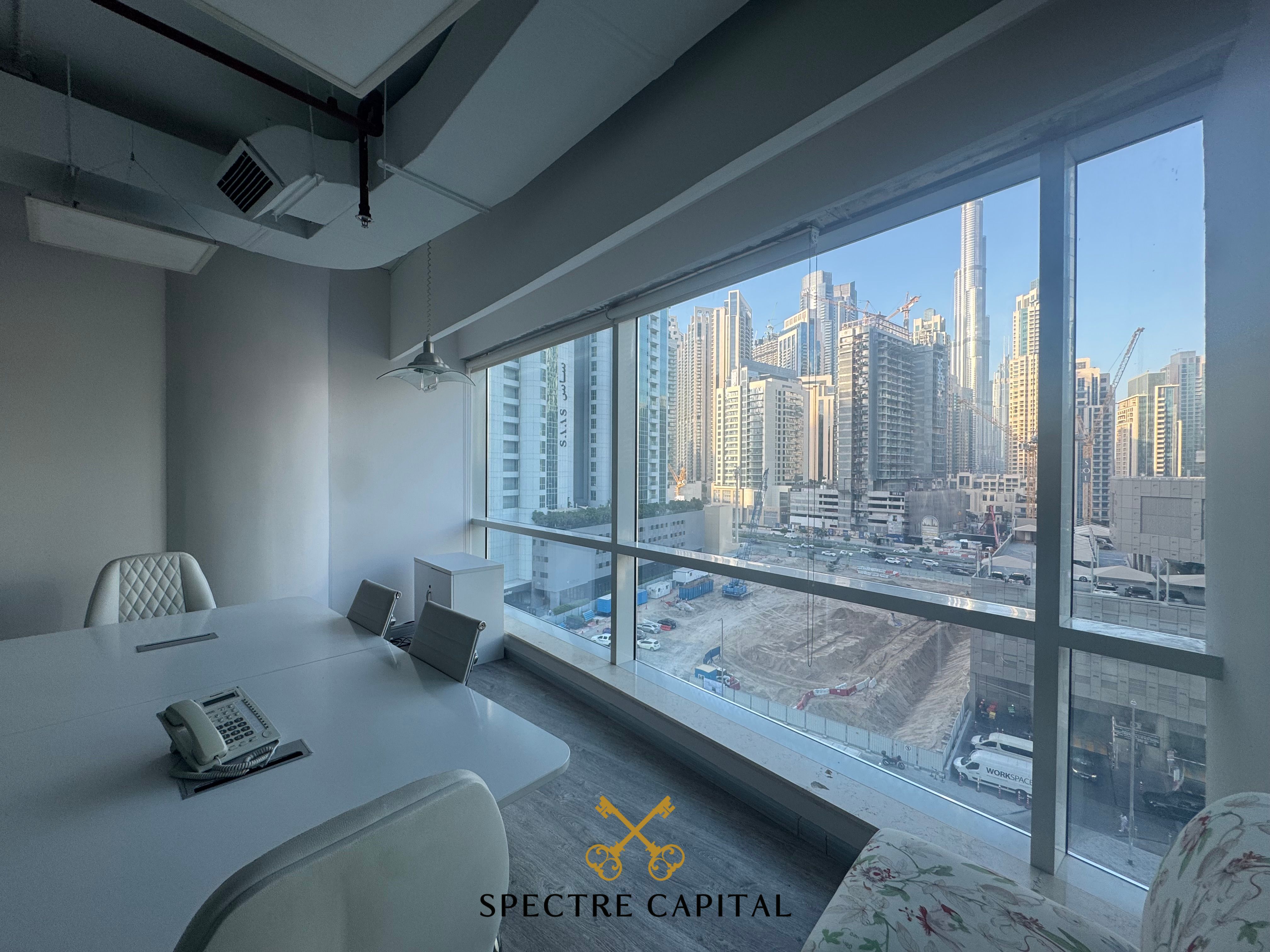 FULLY EQUIPPED OFFICE | SPACIOUS LAYOUT | BURJ KHALIFA VIEW
