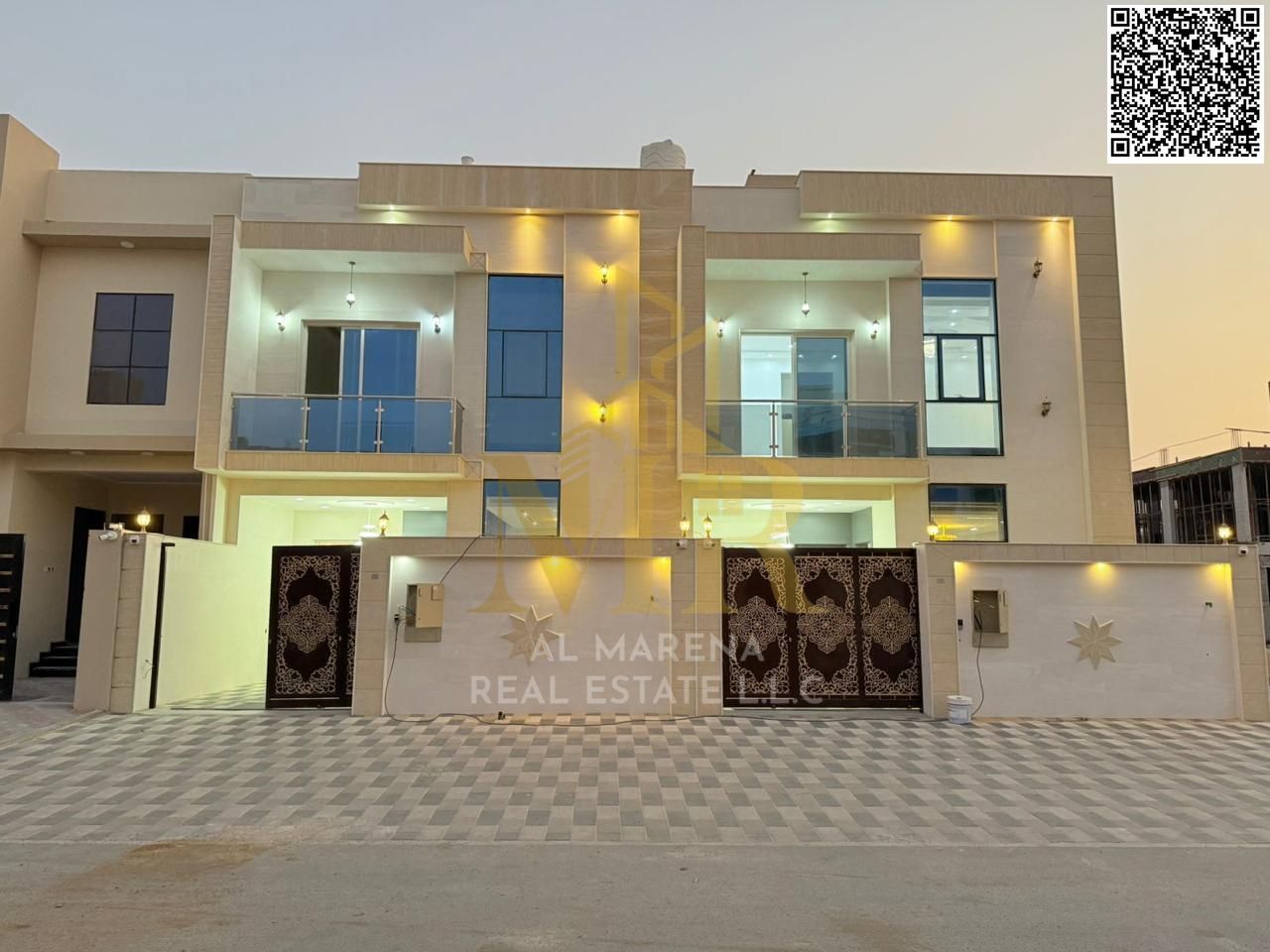 Villa for sale in Al Yasmeen on a 1,800 sqft land plot, consisting of two floors plus a rooftop, featuring a practical layout designed to meet family