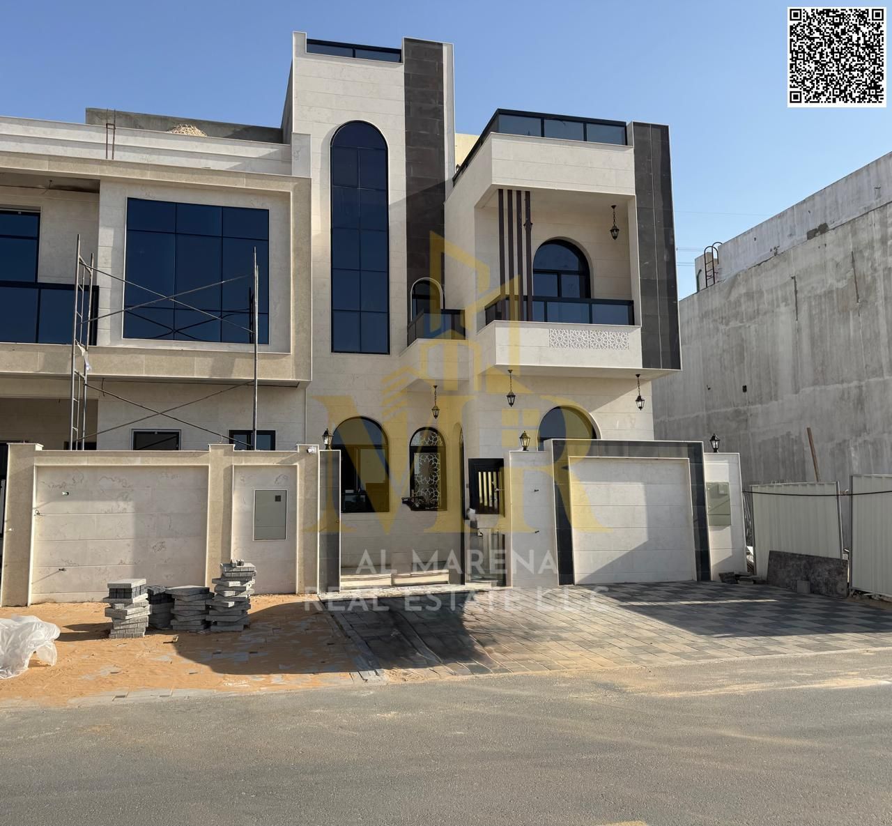 Modern Villa for Sale in Al Helio 1 – Ajman Two Floors + Rooftop | 5 Master Bedrooms | Modern Design | Registration Included