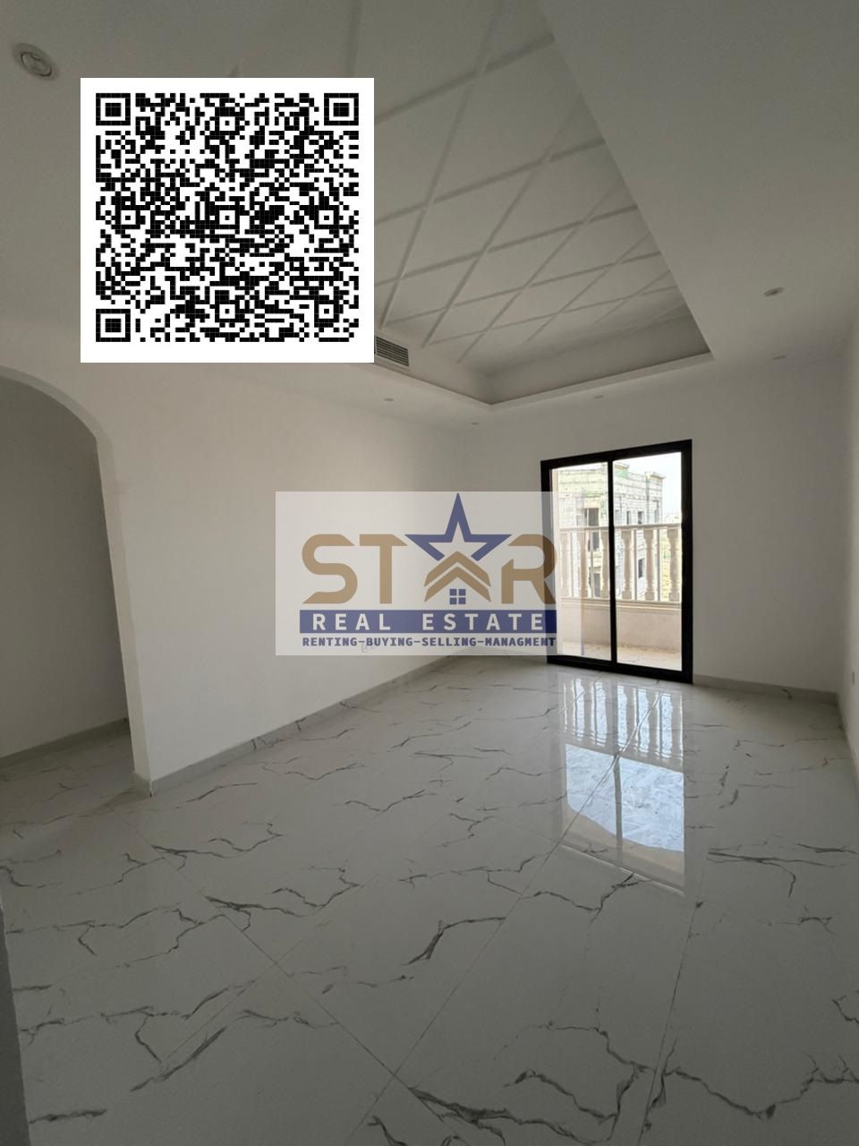 One-bedroom apartment with a living room in a new building, first tenant, Al Jurf 2, annual rent in Ajman